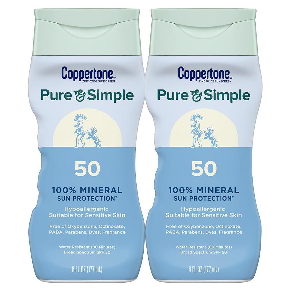 Protector Solar Coppertone Pura y Simple SPF 50 - 2 x 170 g