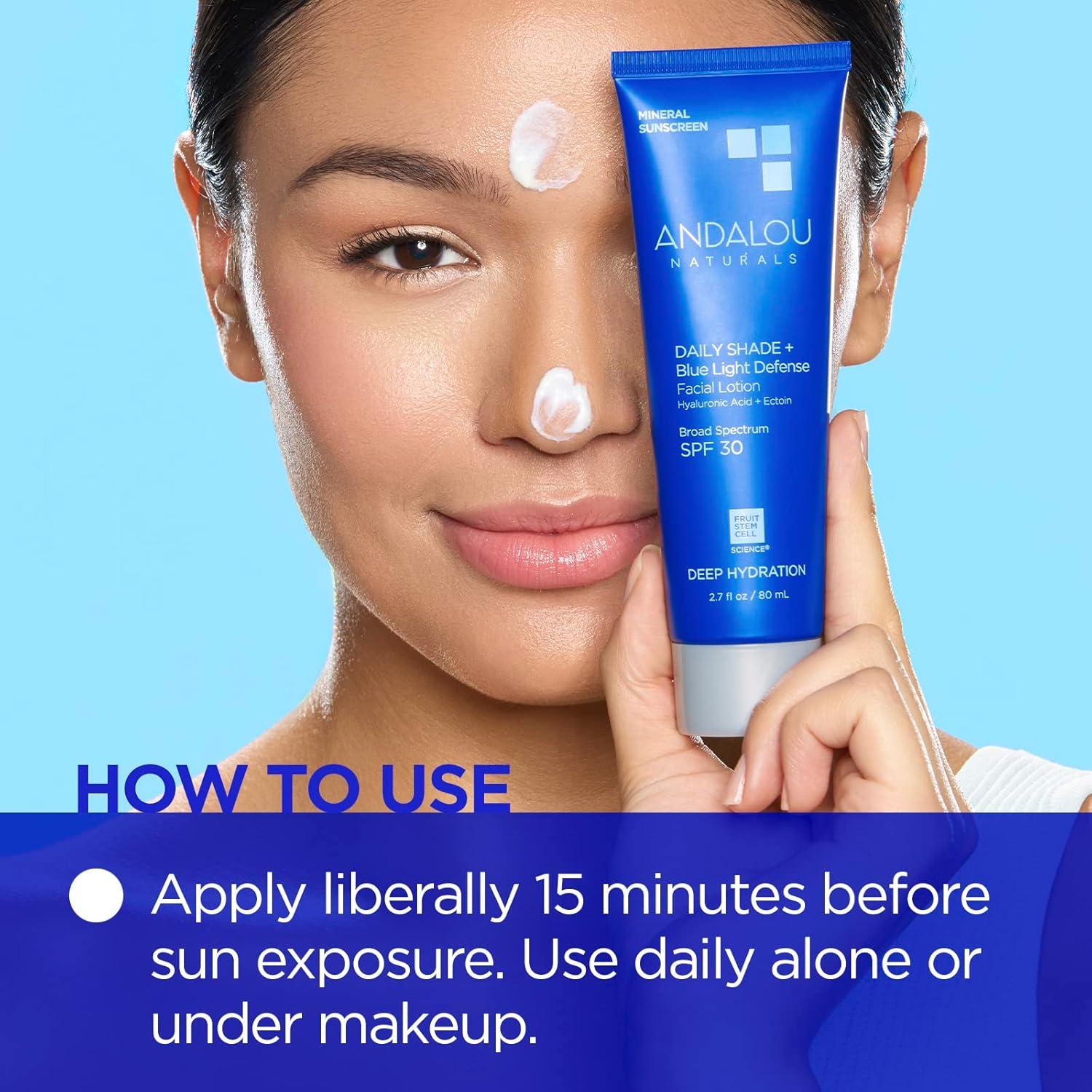 Protector Solar Facial Andalou Naturals SPF 30 80 ml