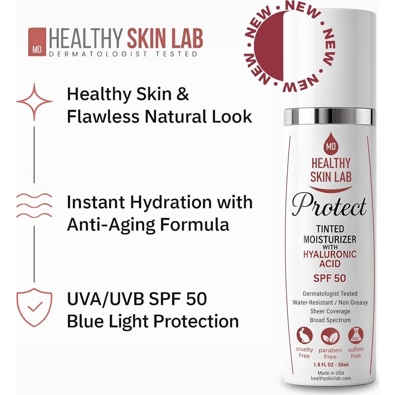 Protector Solar Mineral SPF 50 Healthy Skin Lab 51g - Antienvejecimiento
