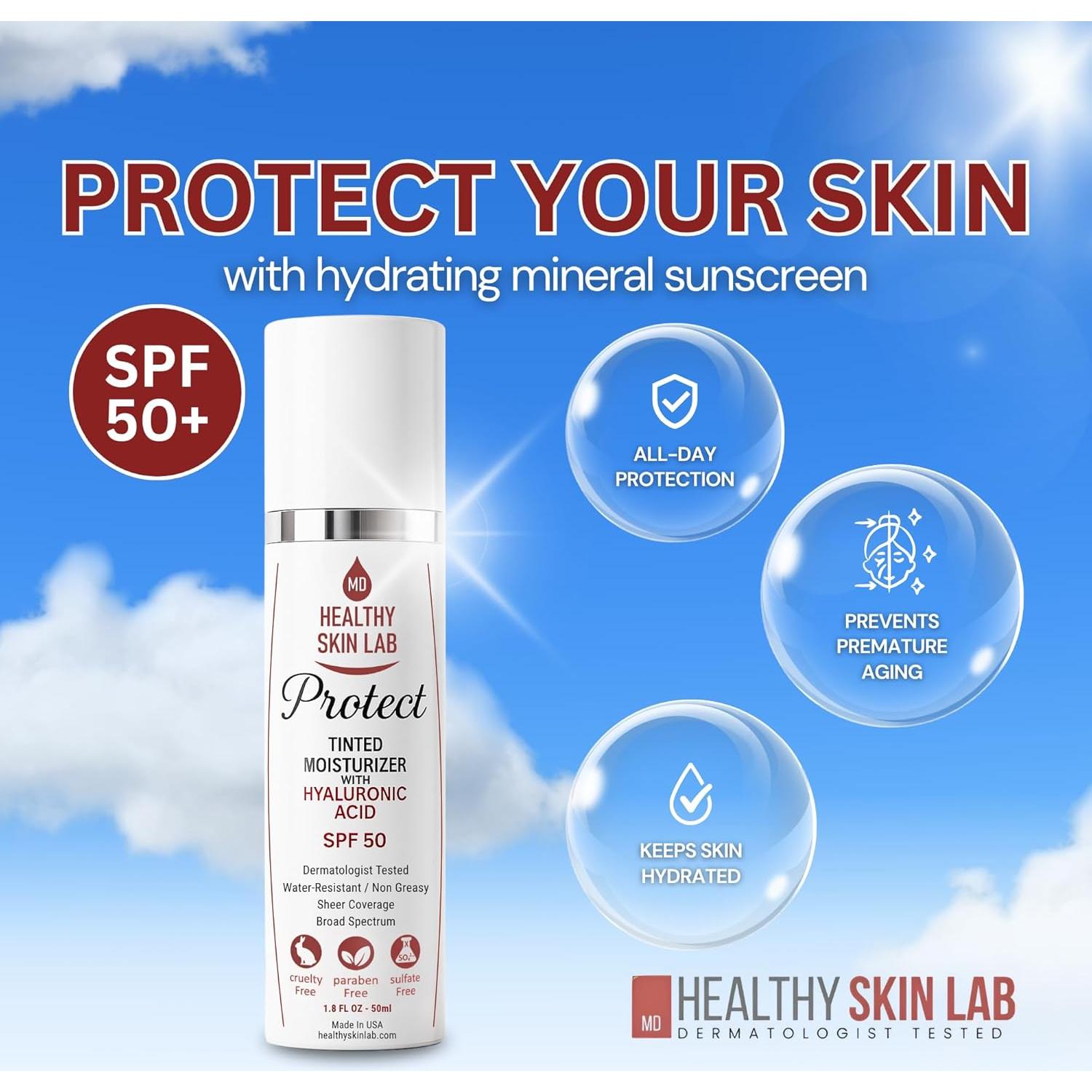 Protector Solar Mineral SPF 50 Healthy Skin Lab 51g - Antienvejecimiento