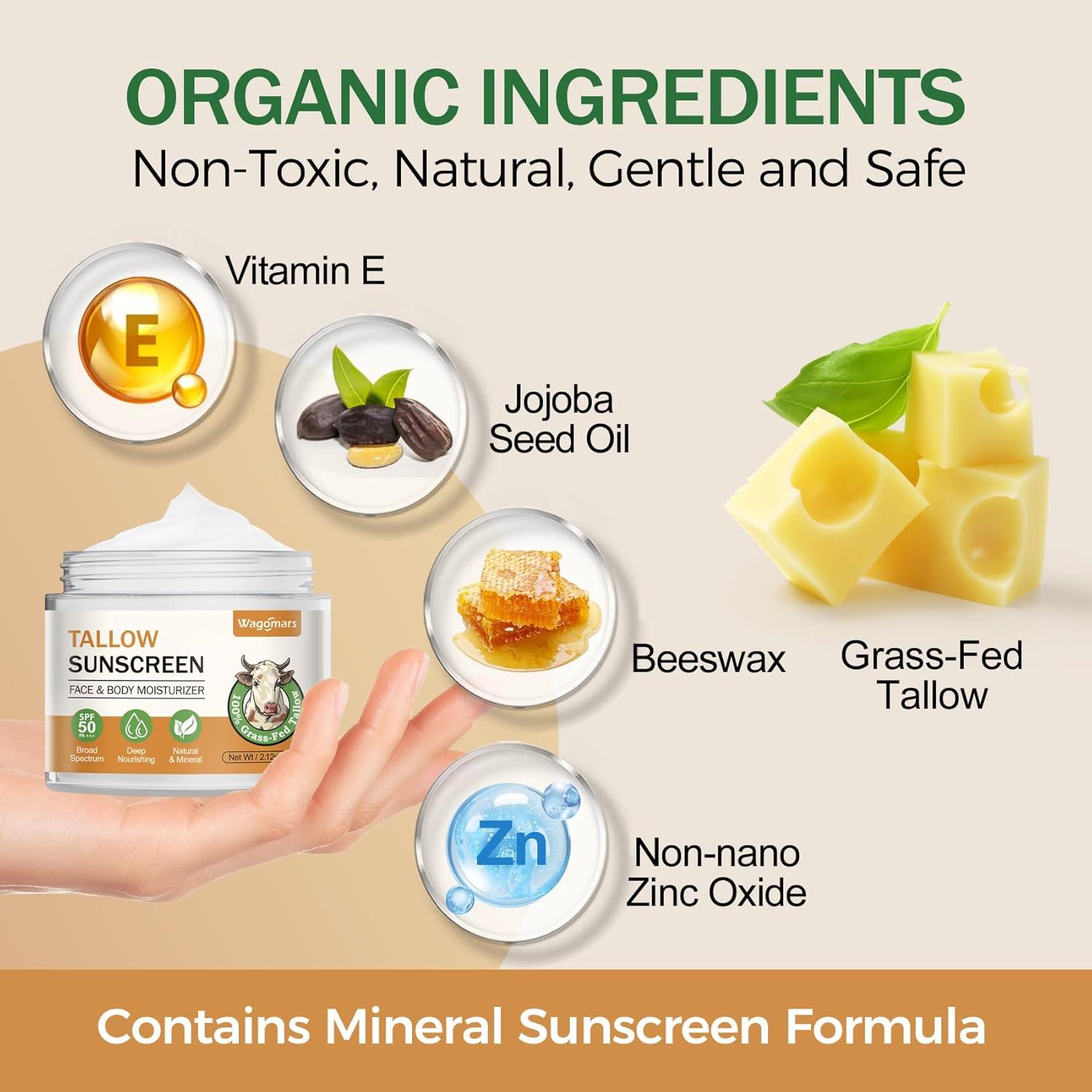 Protector Solar Mineral Orgánico Wagomars SPF 50 - Hidratante