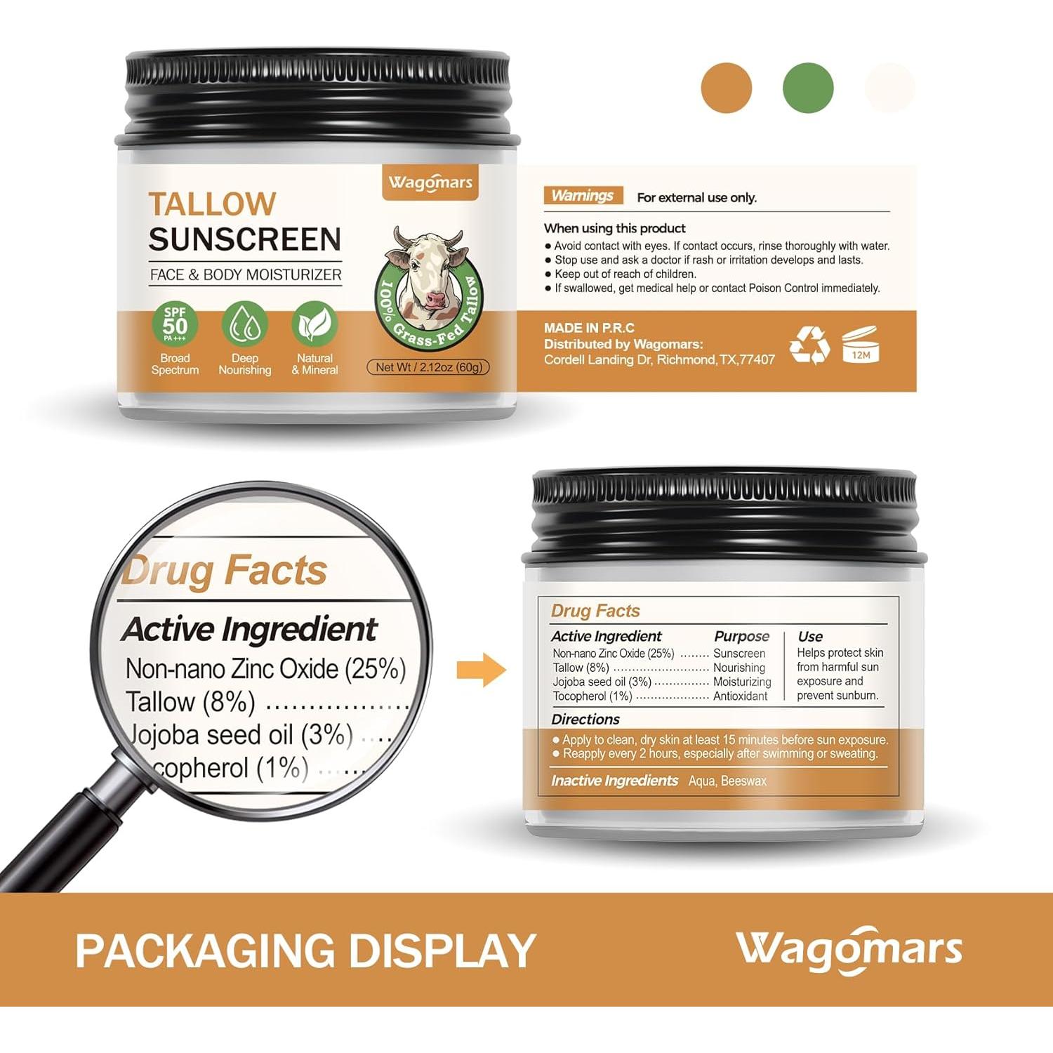 Protector Solar Mineral Orgánico Wagomars SPF 50 - Hidratante