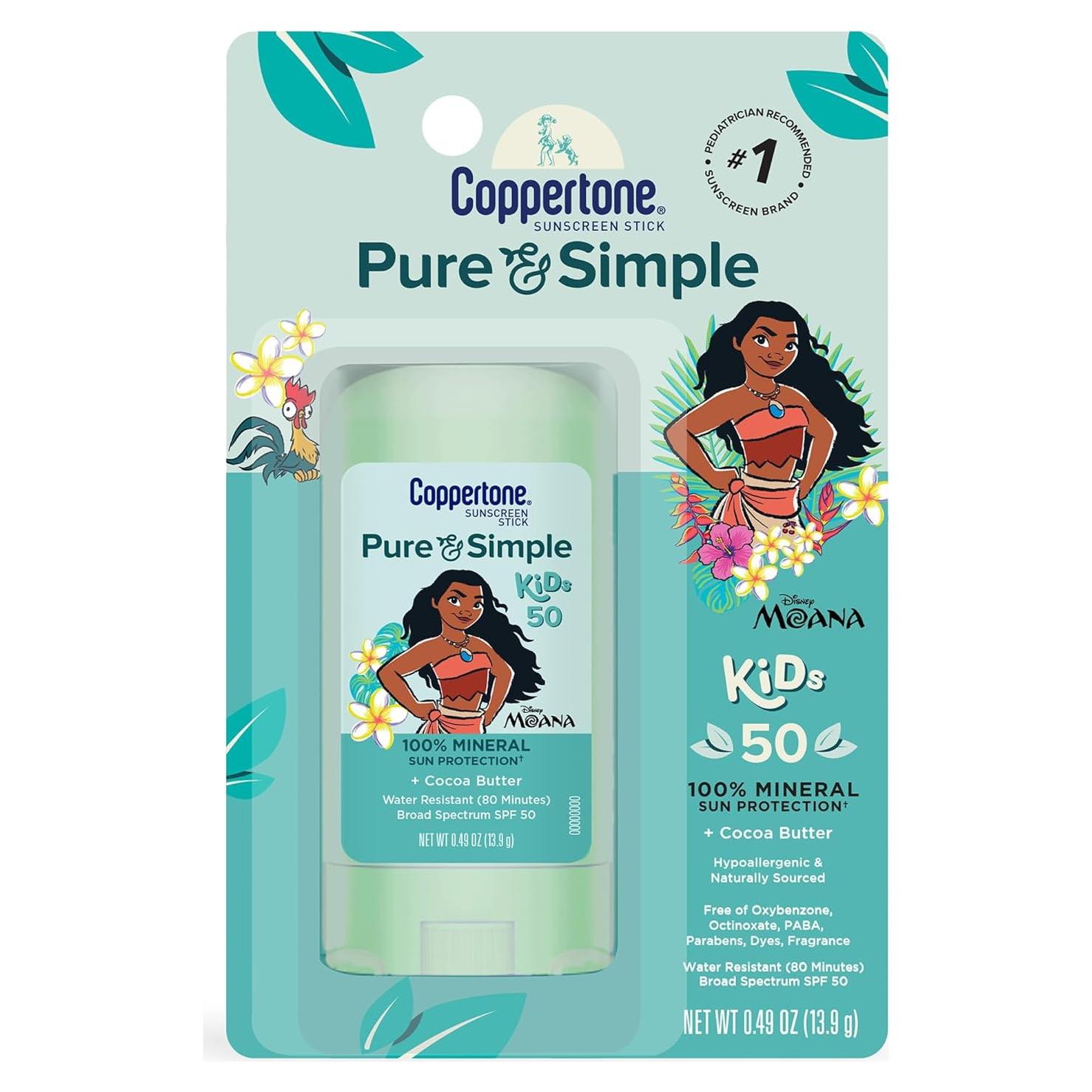 Protector Solar Coppertone Niños Stick Disney Moana SPF 50 13.9g