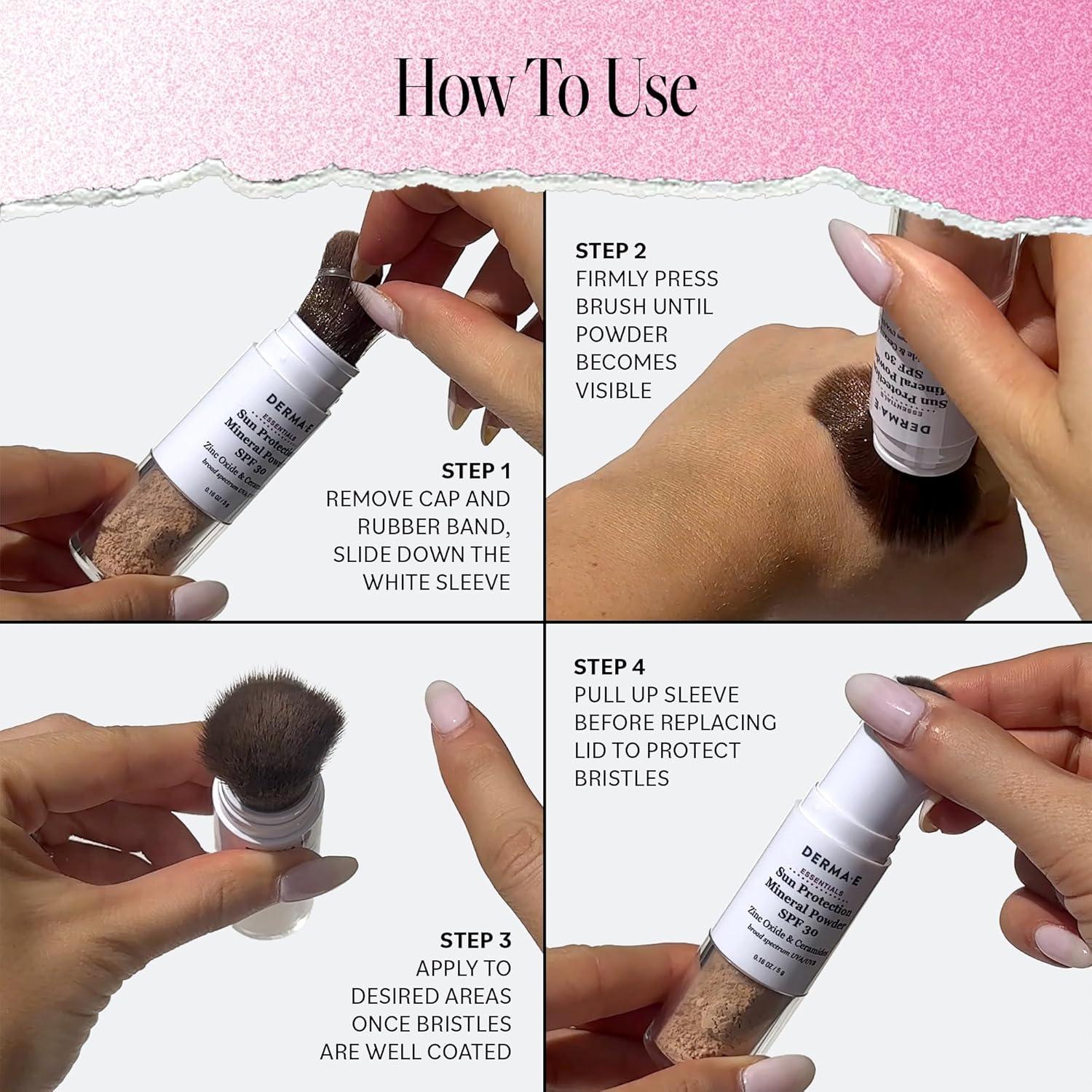 Protector Solar Mineral DERMA E SPF 30 en Polvo 4.5 g