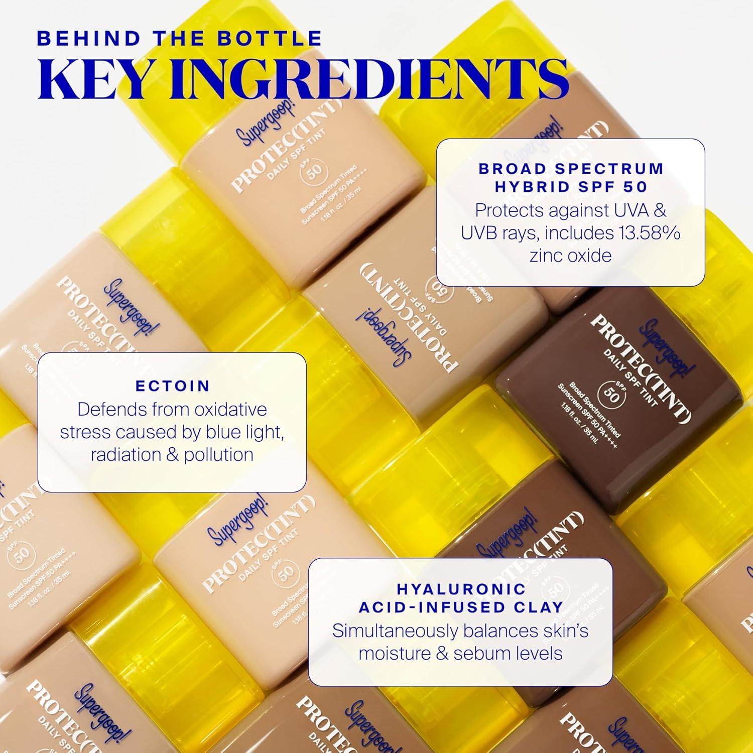 Supergoop! Protec(tint) Tinte Diario SPF 50 - 26W - Ligero y Natural