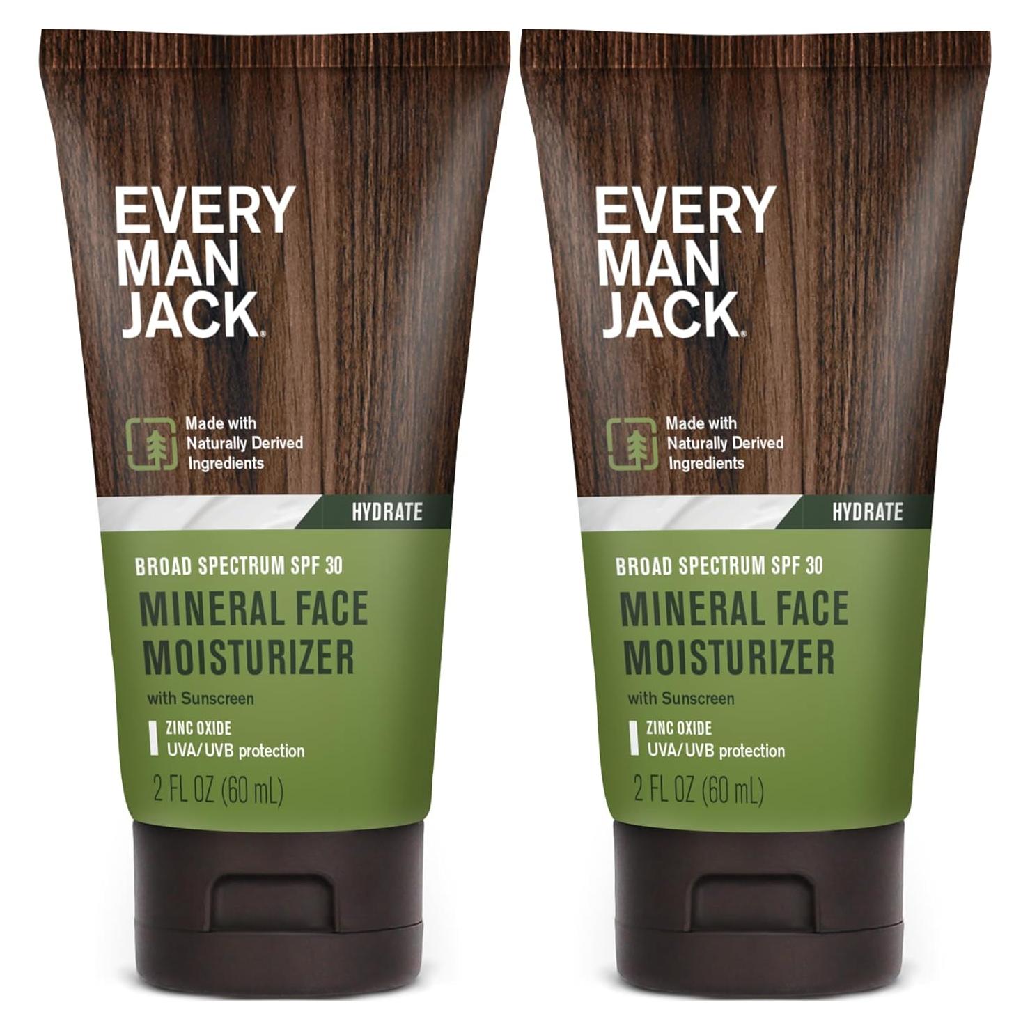 Loción Mineral Facial Every Man Jack SPF 30 - 2 Paquete