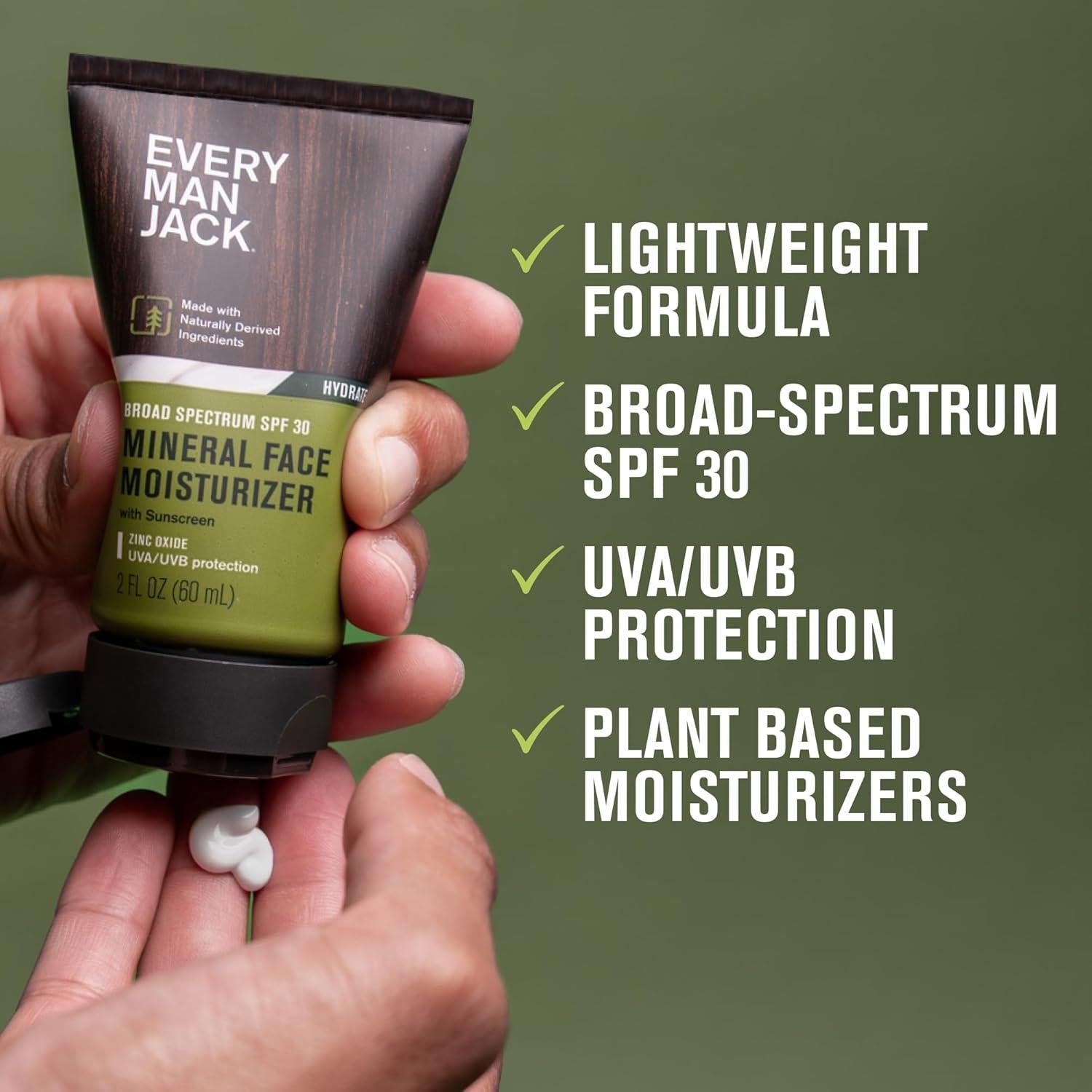 Loción Mineral Facial Every Man Jack SPF 30 - 2 Paquete