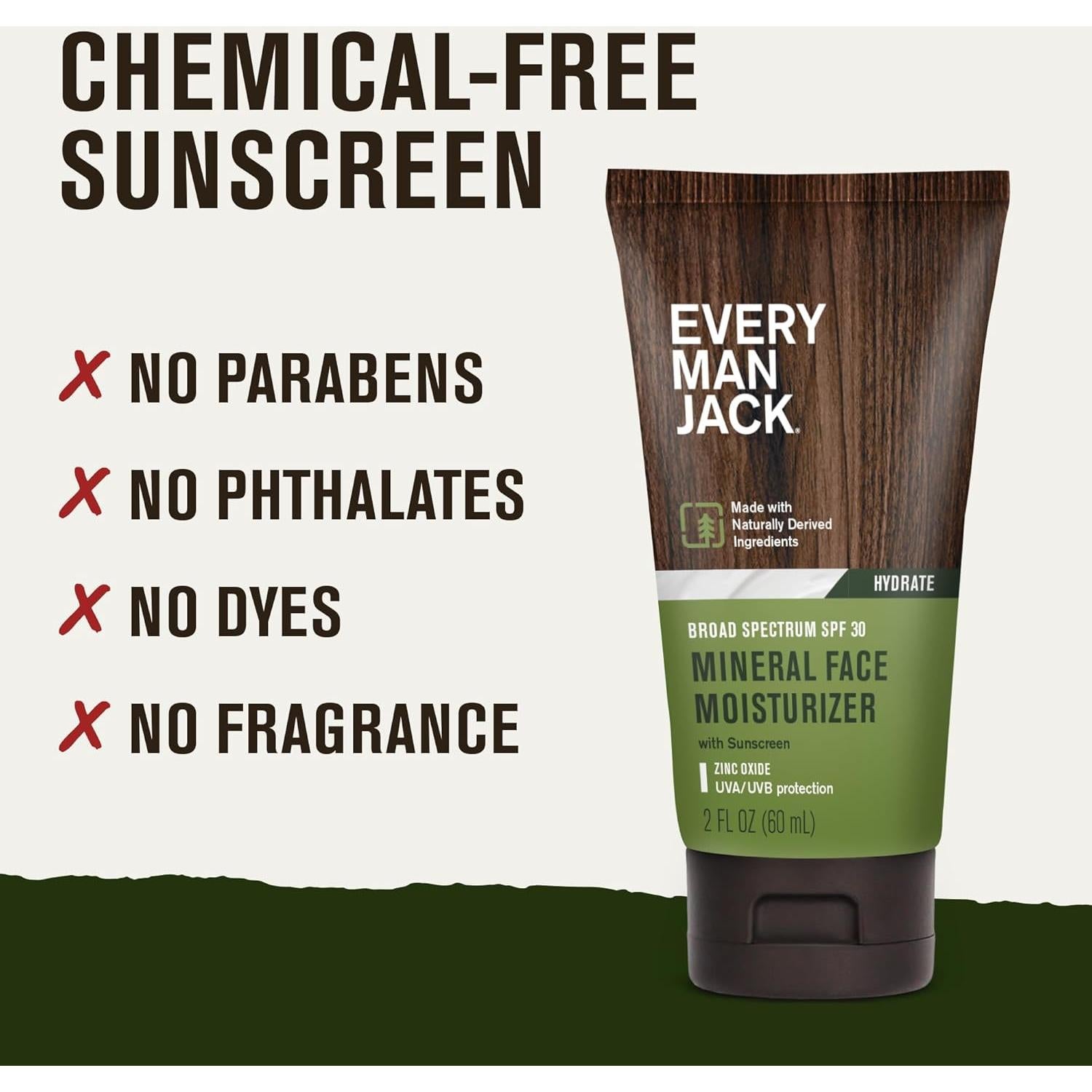 Loción Mineral Facial Every Man Jack SPF 30 - 2 Paquete