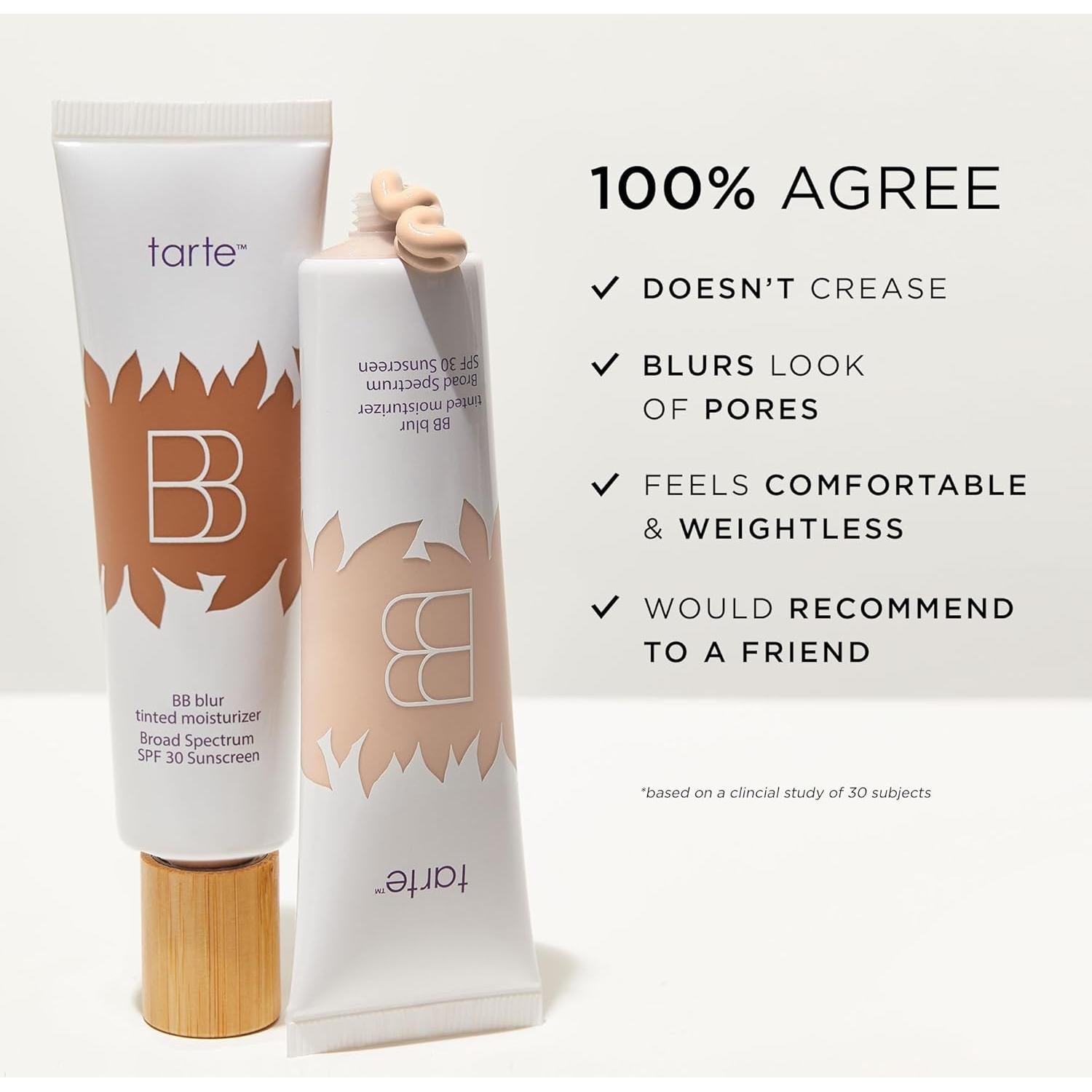 BB Blur Hidratante Tarte SPF 30 Color Justo Claro 50g