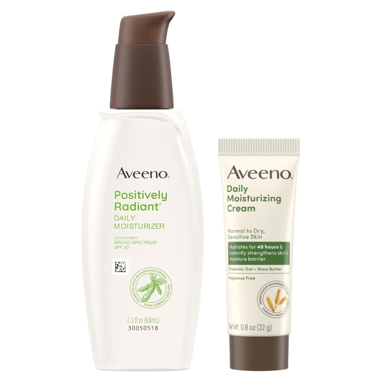 Paquete de Cuidado de la Piel Aveeno Hidratante Facial SPF 30 68.1 ml + Crema 22.7 g
