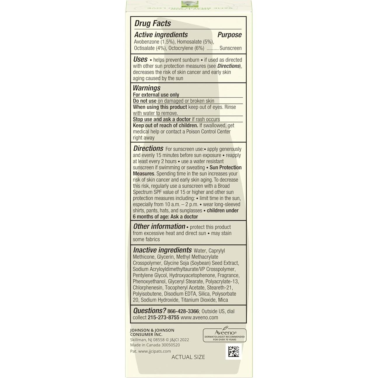 Paquete de Cuidado de la Piel Aveeno Hidratante Facial SPF 30 68.1 ml + Crema 22.7 g