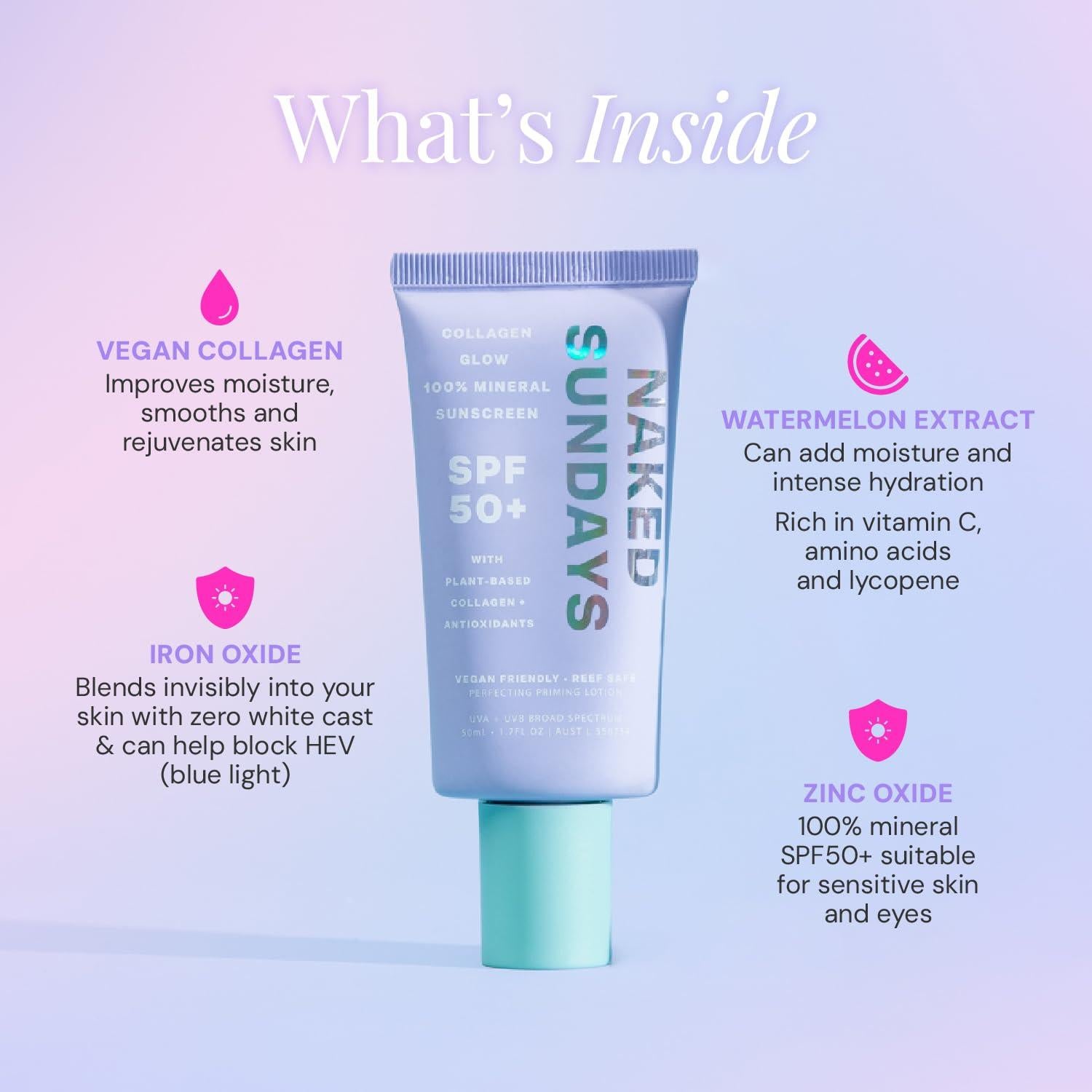 Naked Sundays Hidratante Facial Diario SPF 50 50ml