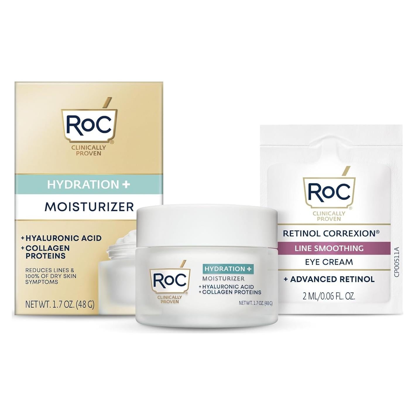 Crema Hidratante Facial RoC Hydration+ 48g Ácido Hialurónico