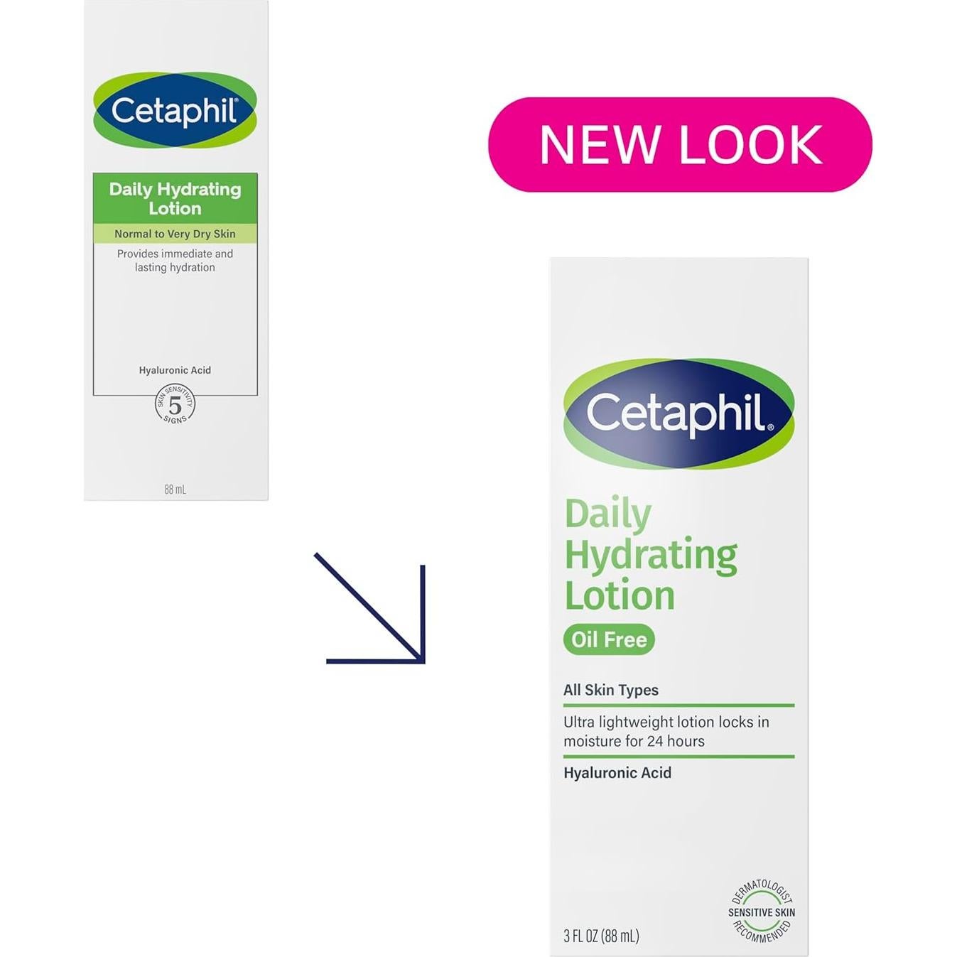 Loción Hidratante Diaria Cetaphil 88.7 ml Piel Mixta Ácido Hialurónico