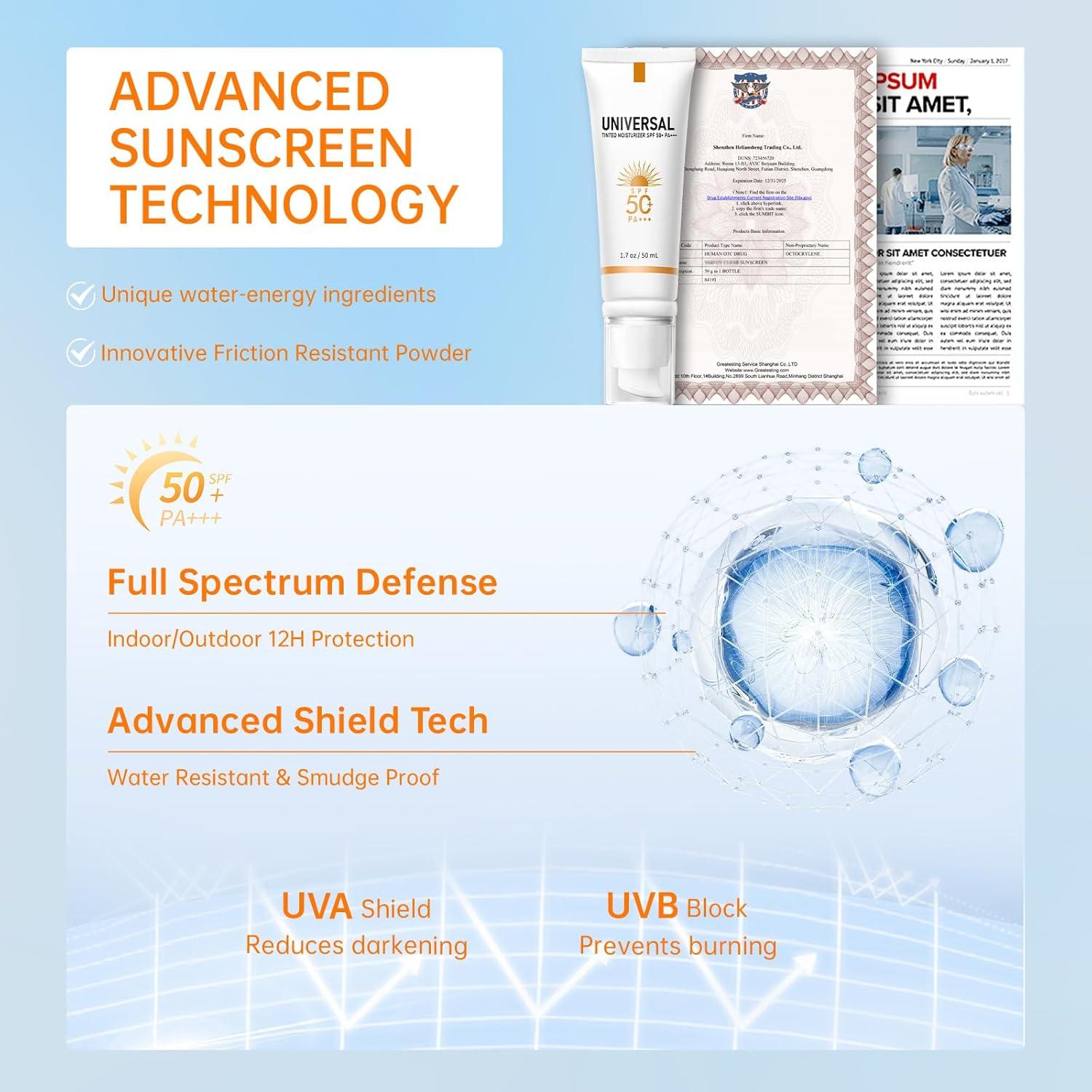 Protector Solar Tinteado Facial SPF 50 Onsart 50ml Hidratante