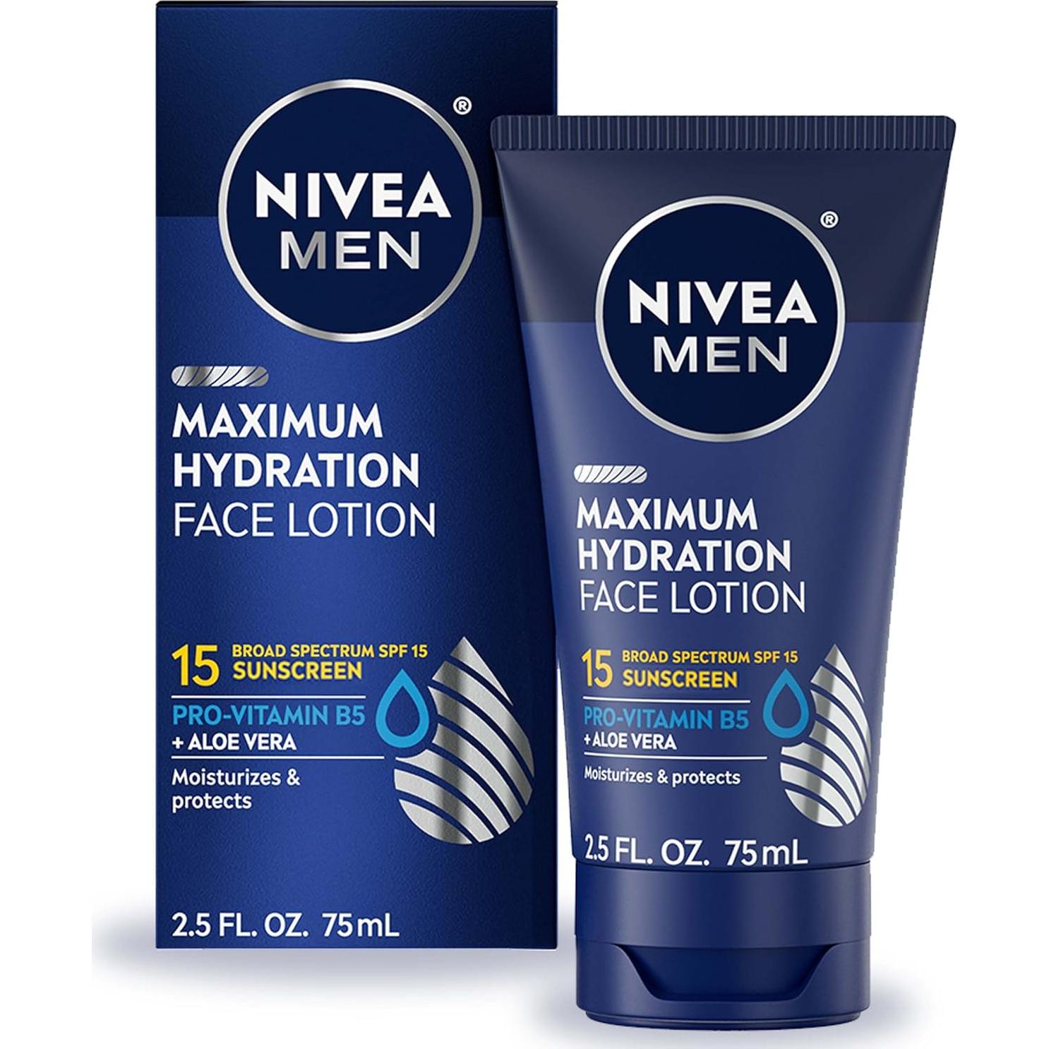 NIVEA MEN Loción Facial Hidratante SPF 15 - 4 Tubos 73.93 ml