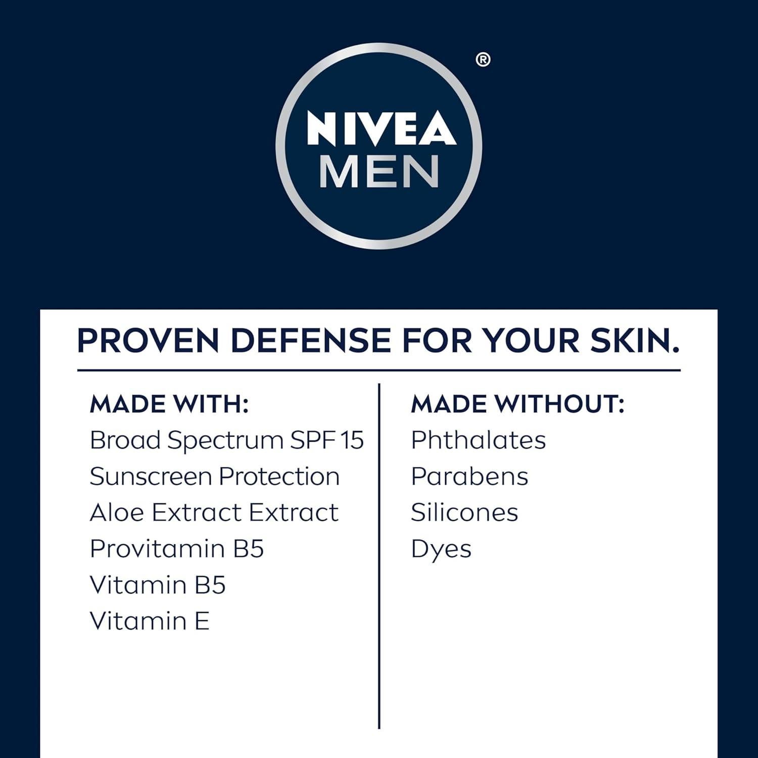 NIVEA MEN Loción Facial Hidratante SPF 15 - 4 Tubos 73.93 ml