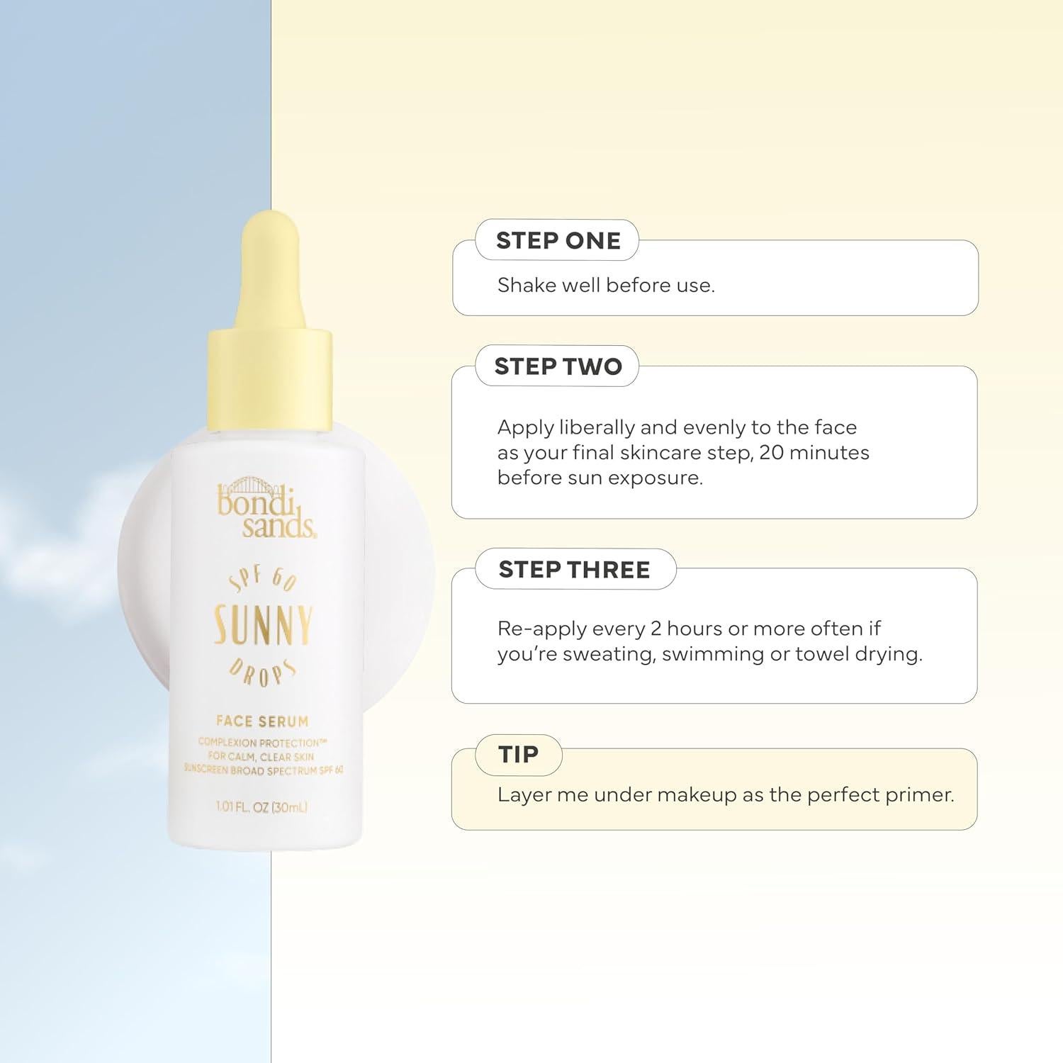 Suero Facial Bondi Sands Sunny Drops SPF 60 Hidratante 30 ml