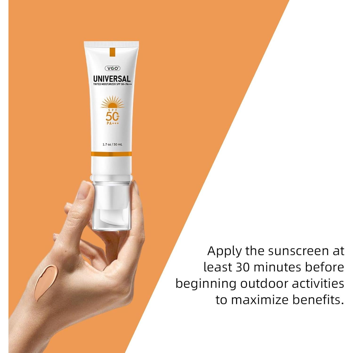 Protector Solar Tinteado VGO SPF 50 50ml Hidratante UVA/UVB