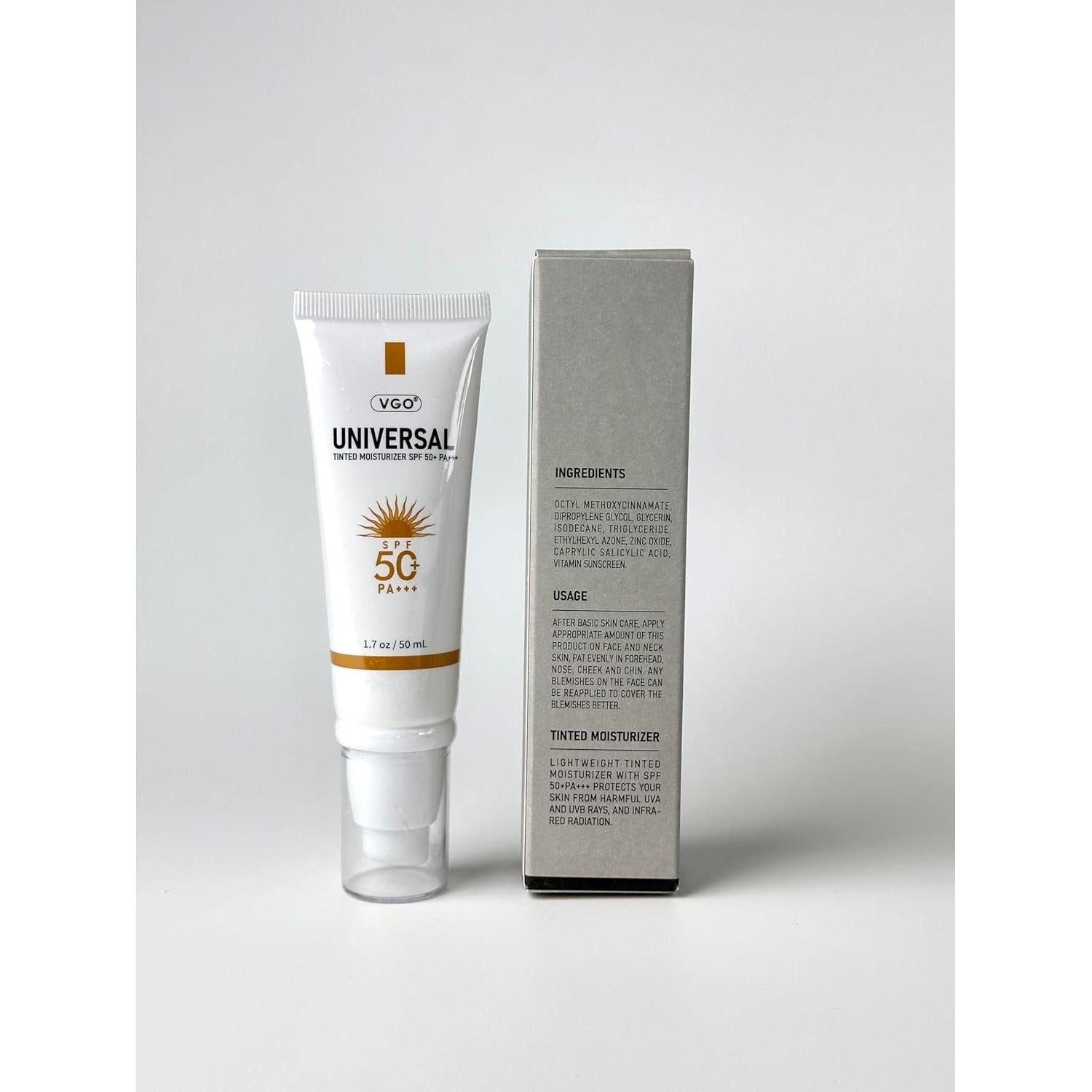 Protector Solar Tinteado VGO SPF 50 50ml Hidratante UVA/UVB