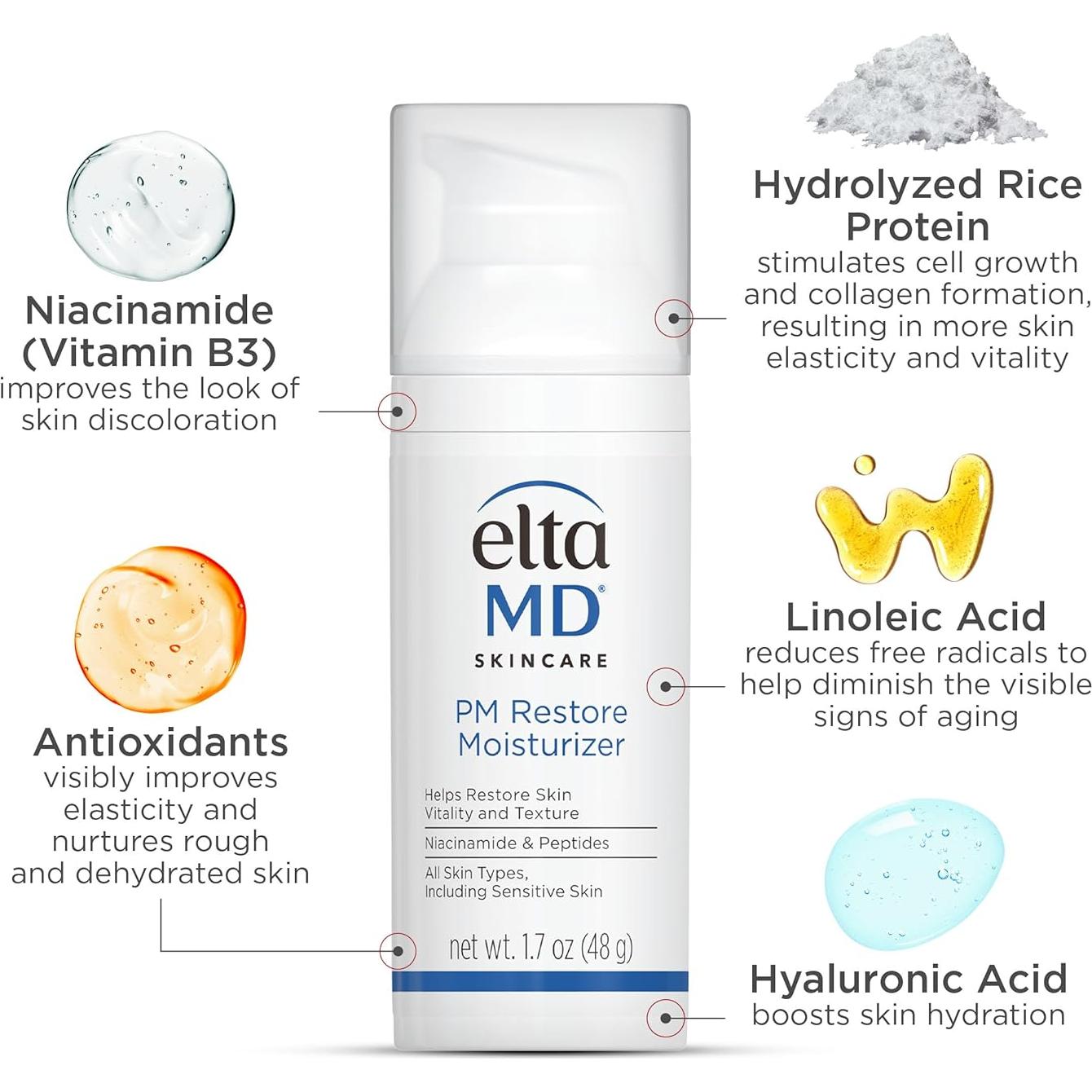 EltaMD PM Restore Hidratante Facial Nocturno 50 ml