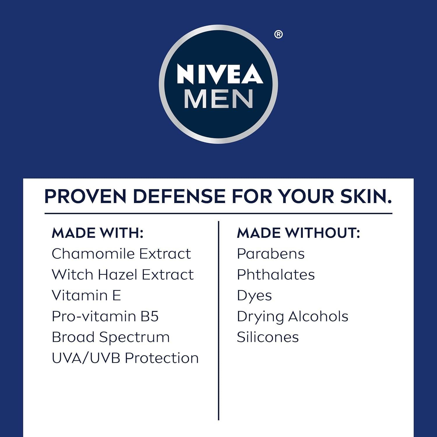 NIVEA MEN Loción Facial Sensible SPF 15 - 3 Tubos 74 ml