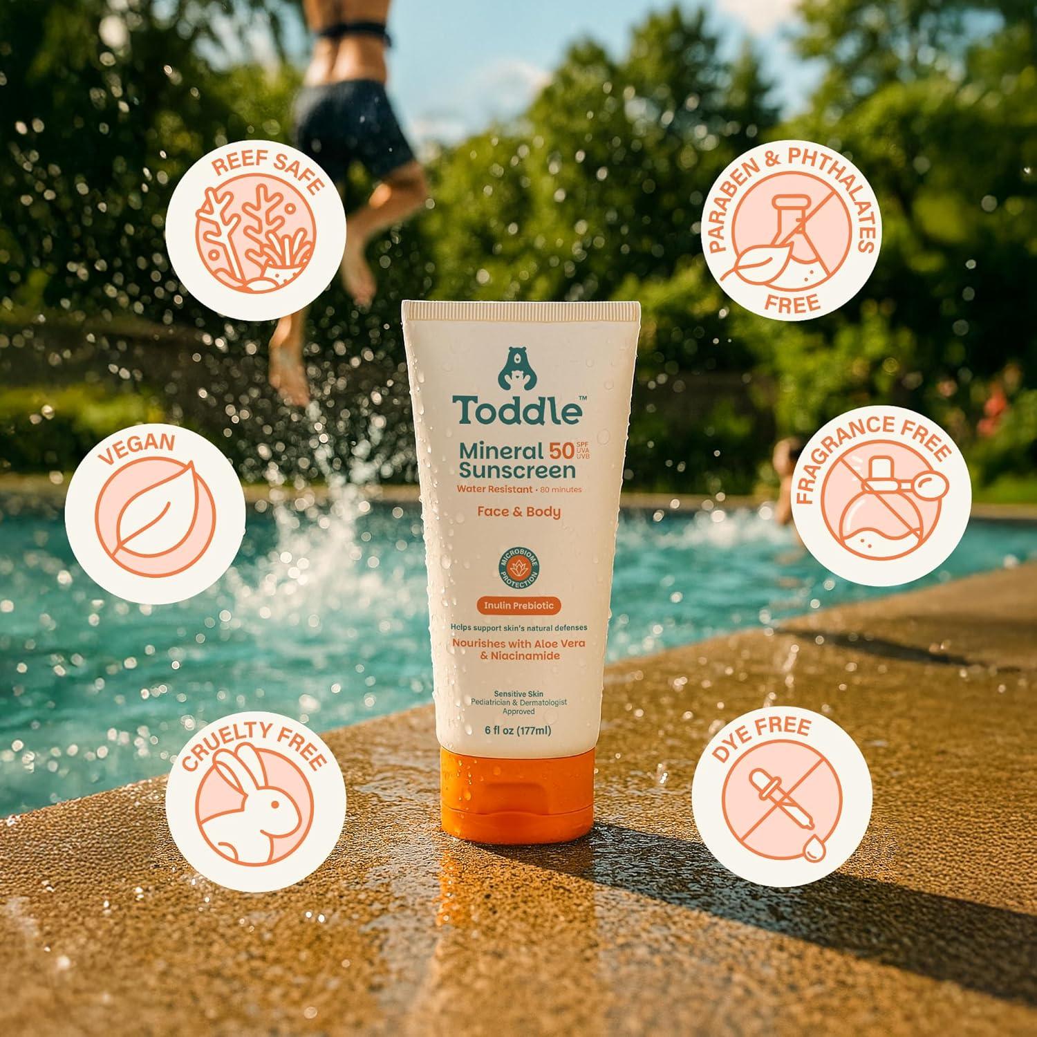 Protector Solar Mineral Toddle SPF 50 Niños 170g - Sin Residuos