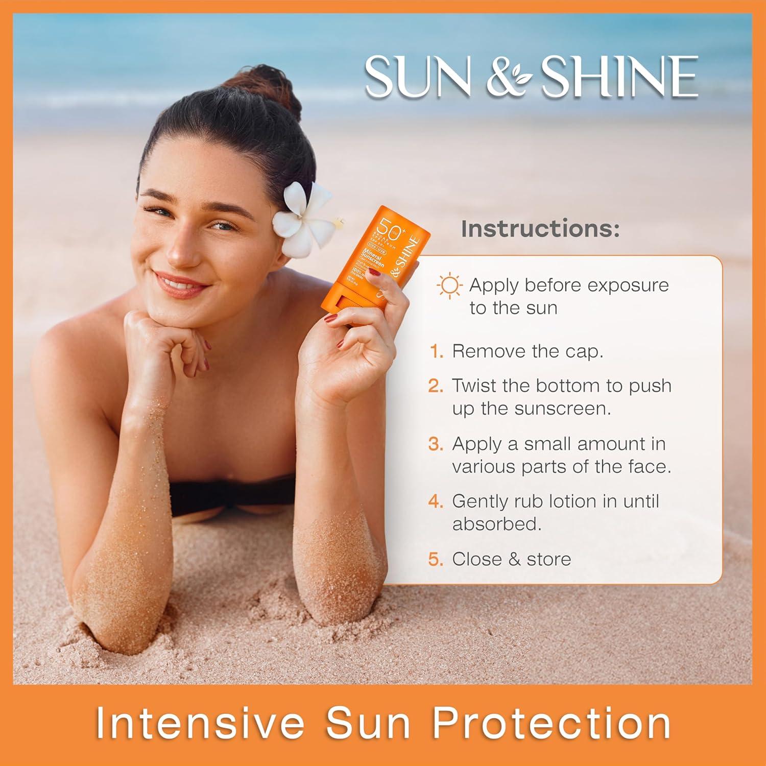 Protector Solar Mineral en Barra Sun & Shine SPF 50+ 15g