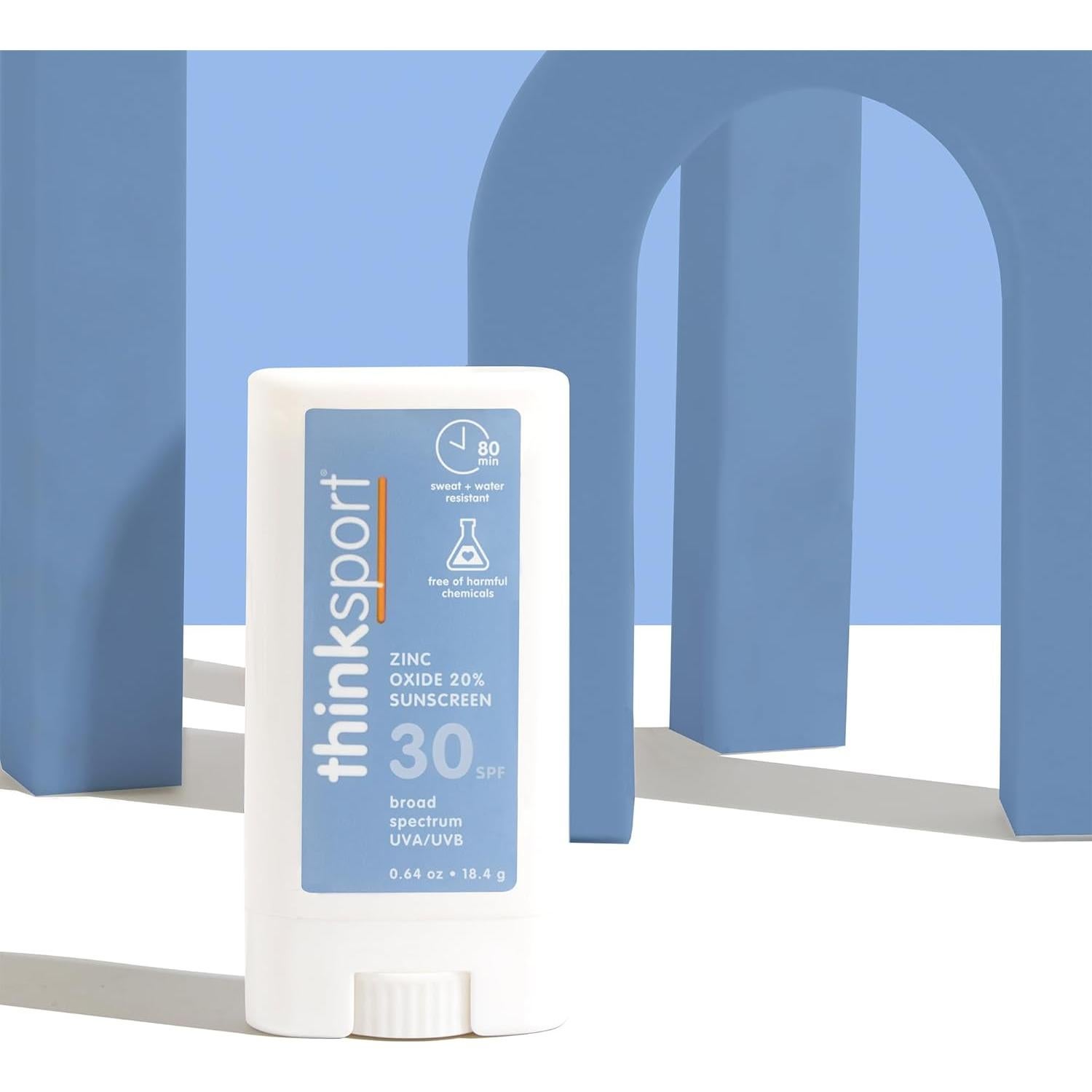 Thinksport Protector Solar Mineral SPF 30 en Barra 18g - Resistente al Agua