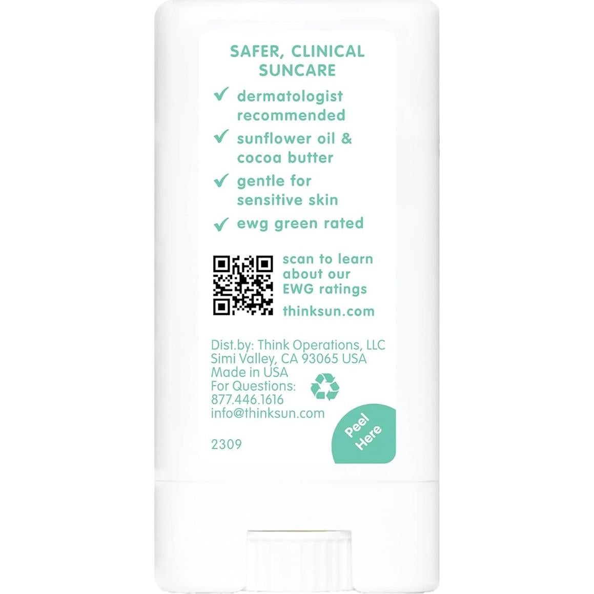 Protector Solar Mineral Thinksport Niños SPF 30 Barra 18 g