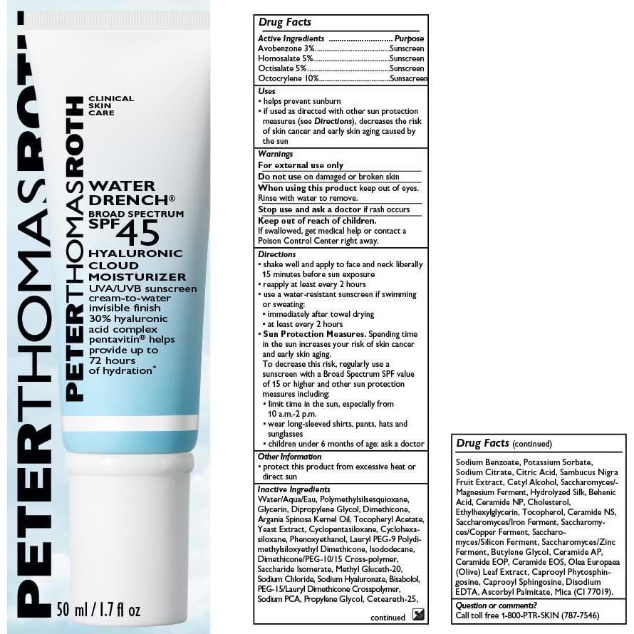 Hidratante SPF 45 Peter Thomas Roth 50 ml Ácido Hialurónico