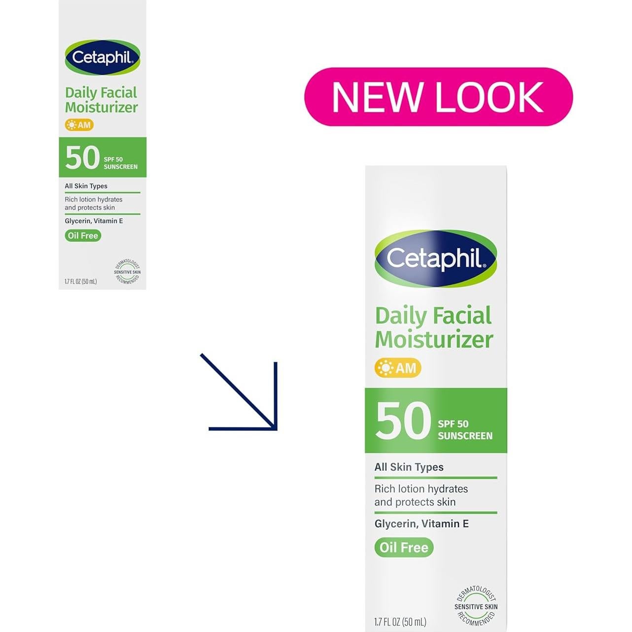 Cetaphil Hidratante Facial Diario SPF 50+ 50 ml - Paquete de 2