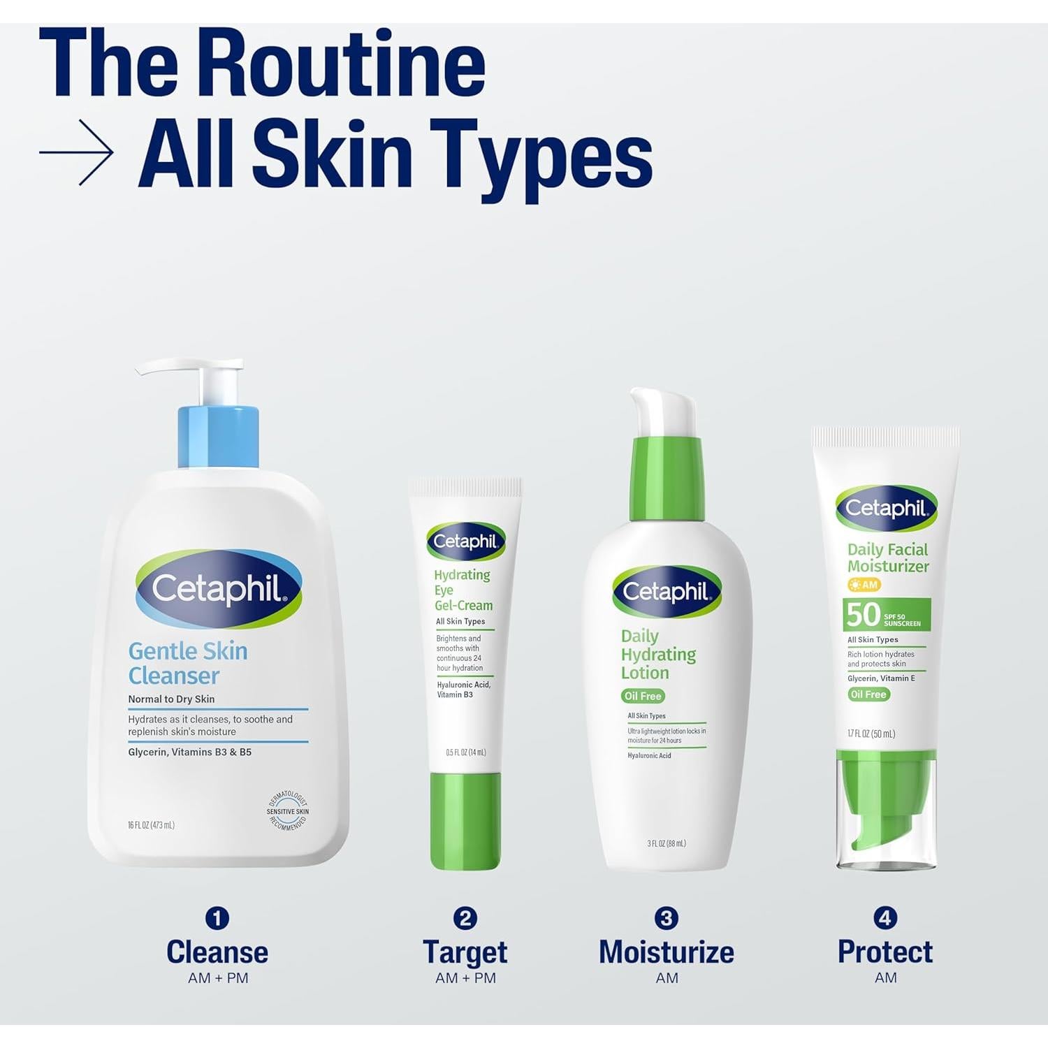 Cetaphil Hidratante Facial Diario SPF 50+ 50 ml - Paquete de 2