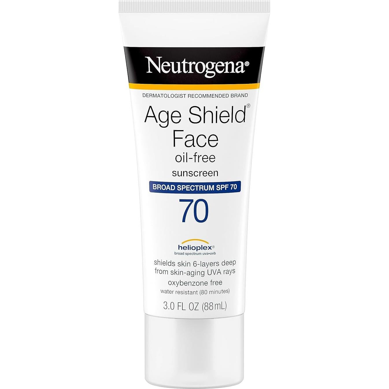 Loción Solar Neutrogena Age Shield SPF 70 - 267 ml (Paquete de 3)