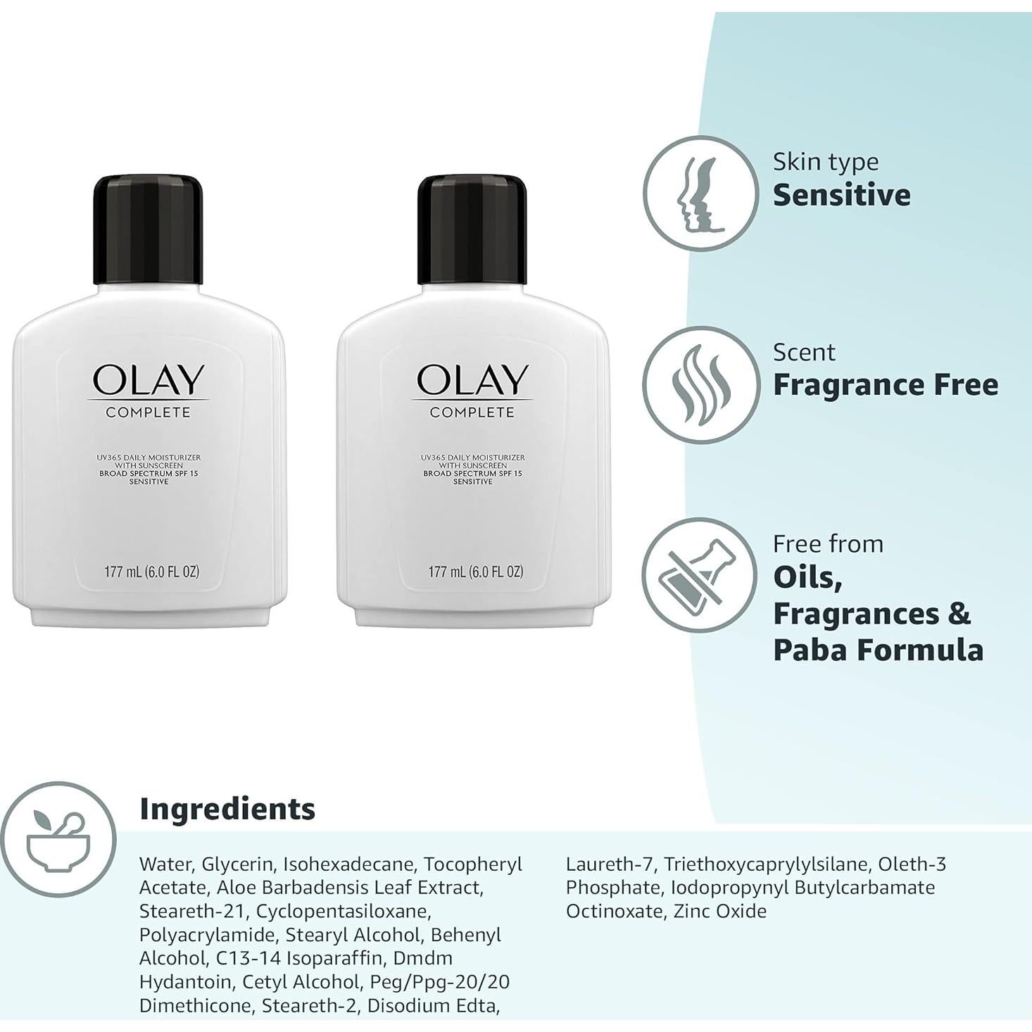 Loción Hidratante Olay Complete SPF 15 Piel Sensible 340 g