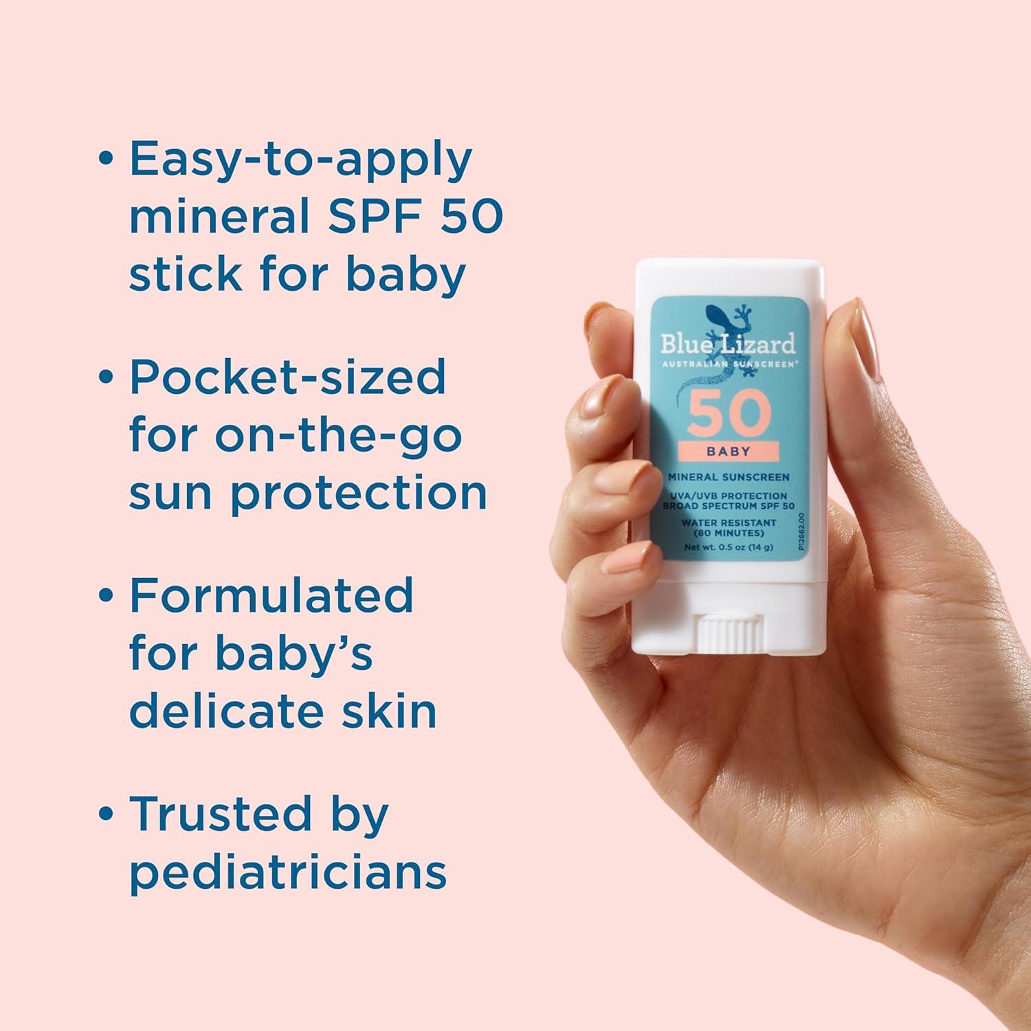 Protector Solar Mineral Blue Lizard Baby SPF 50 en Barra 14.17 g