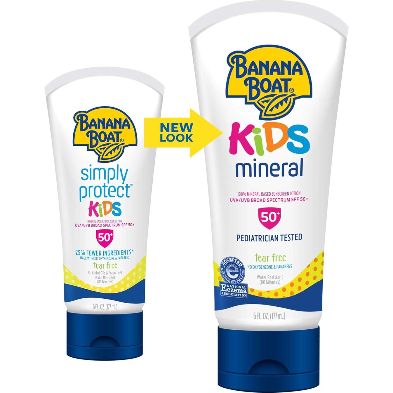 Protector Solar Mineral Banana Boat Niños SPF 50 Paquete Doble