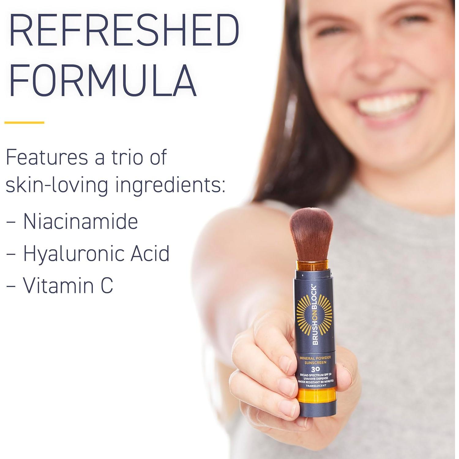 Protector Solar Mineral en Polvo Brush On Block SPF 30 - Translúcido