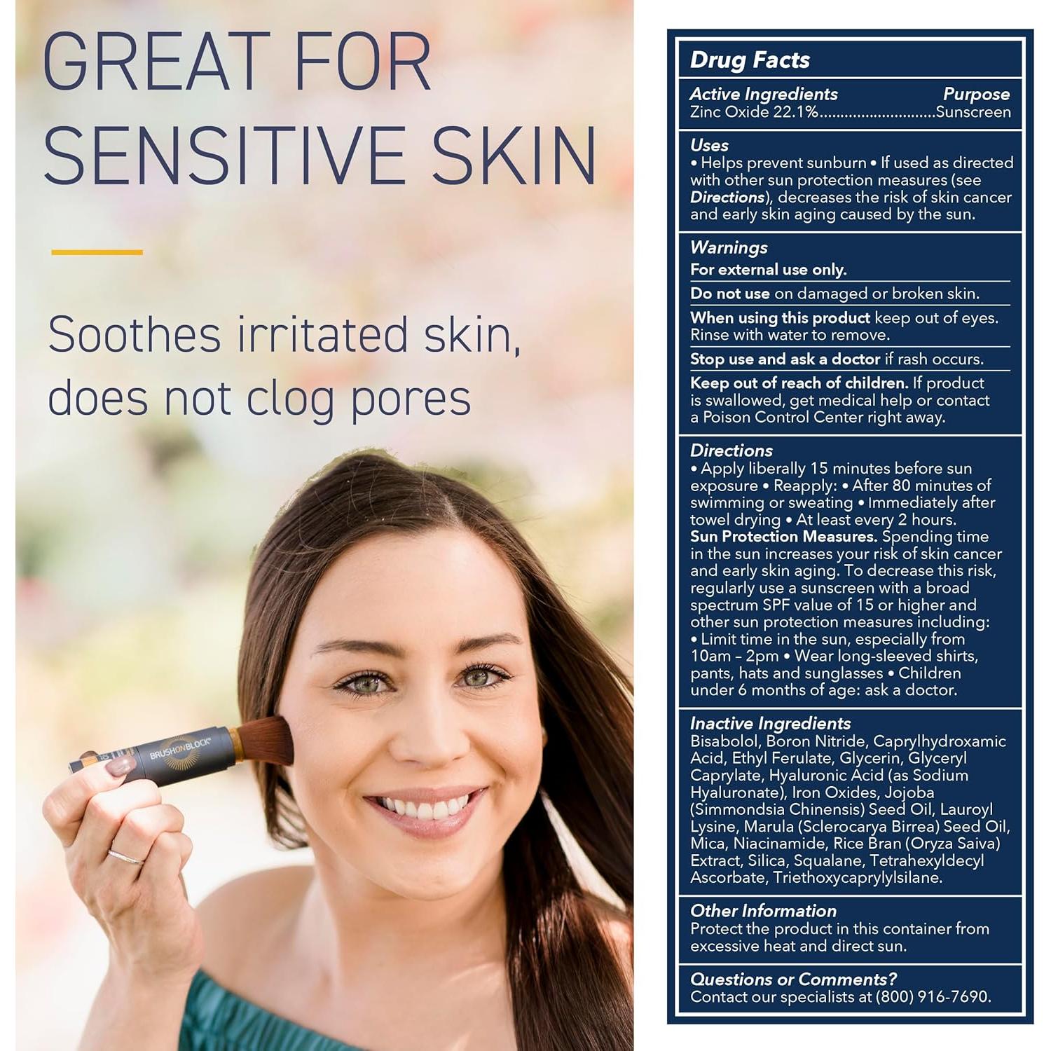 Protector Solar Mineral en Polvo Brush On Block SPF 30 - Translúcido