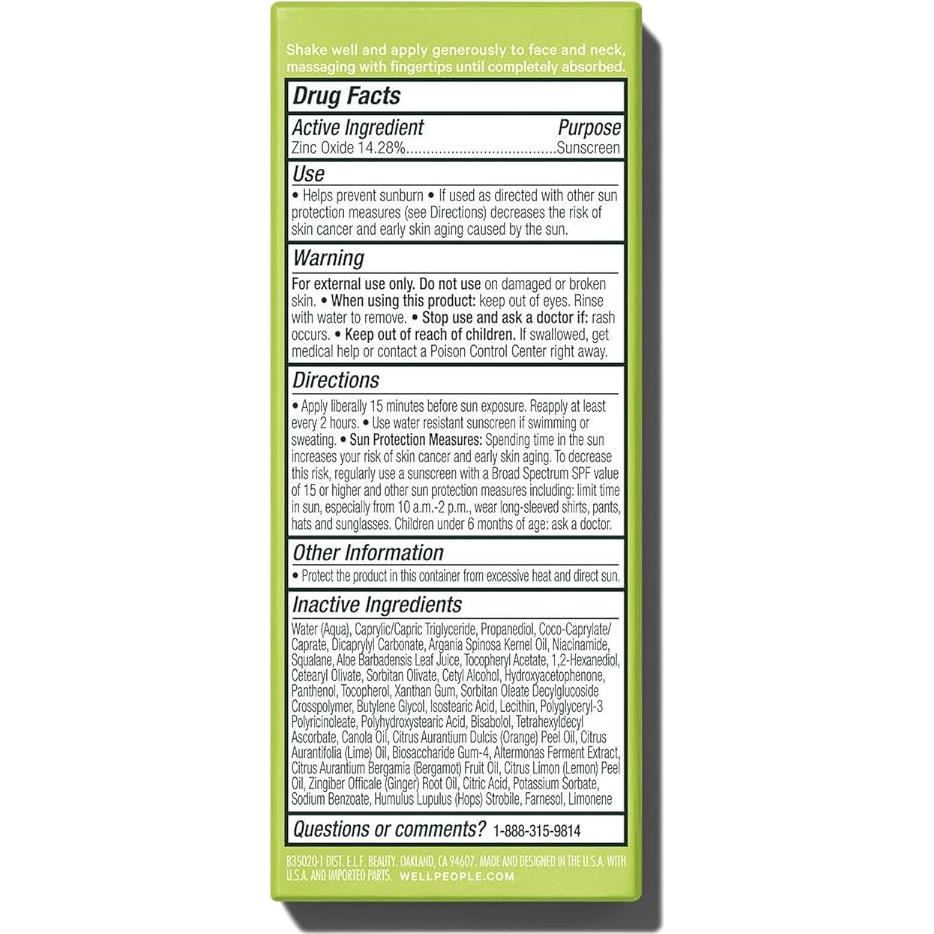 Sérum Protector Solar Mineral Well People SPF 34 48.19 g