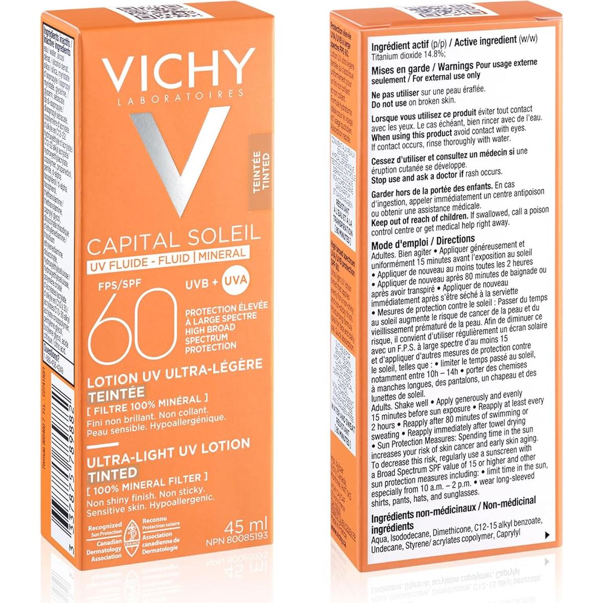 Protector Solar Mineral Vichy Capital Soleil SPF 60 - Tinteado