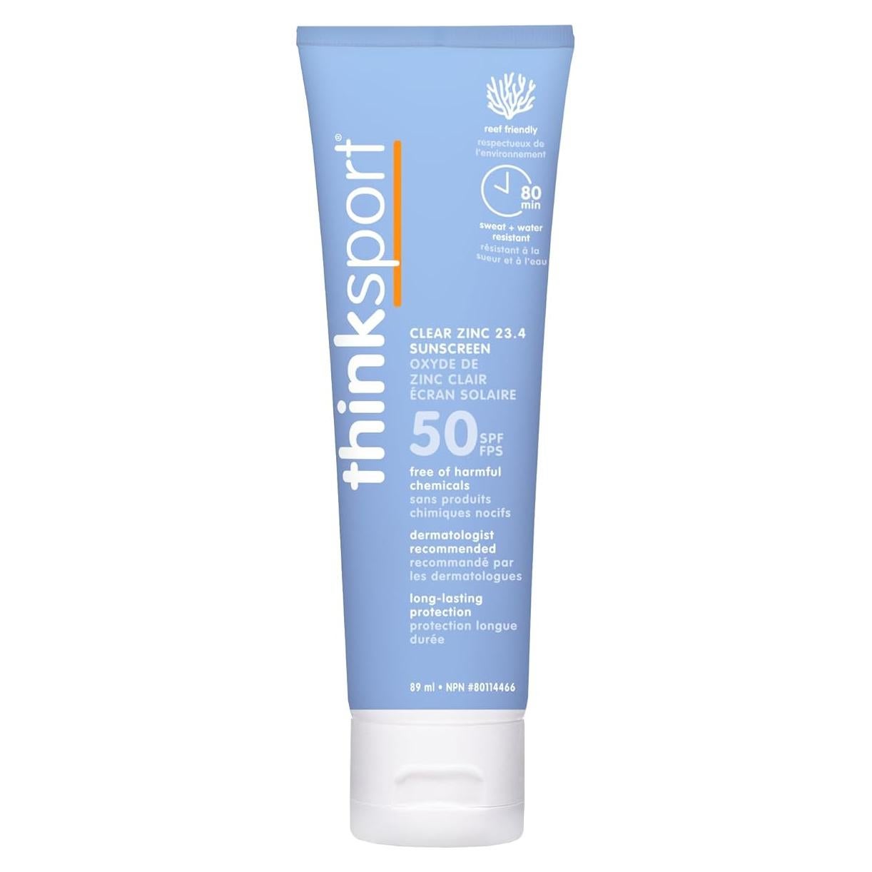 Protector Solar Mineral Thinksport SPF 50 89 ml Resistente al Agua