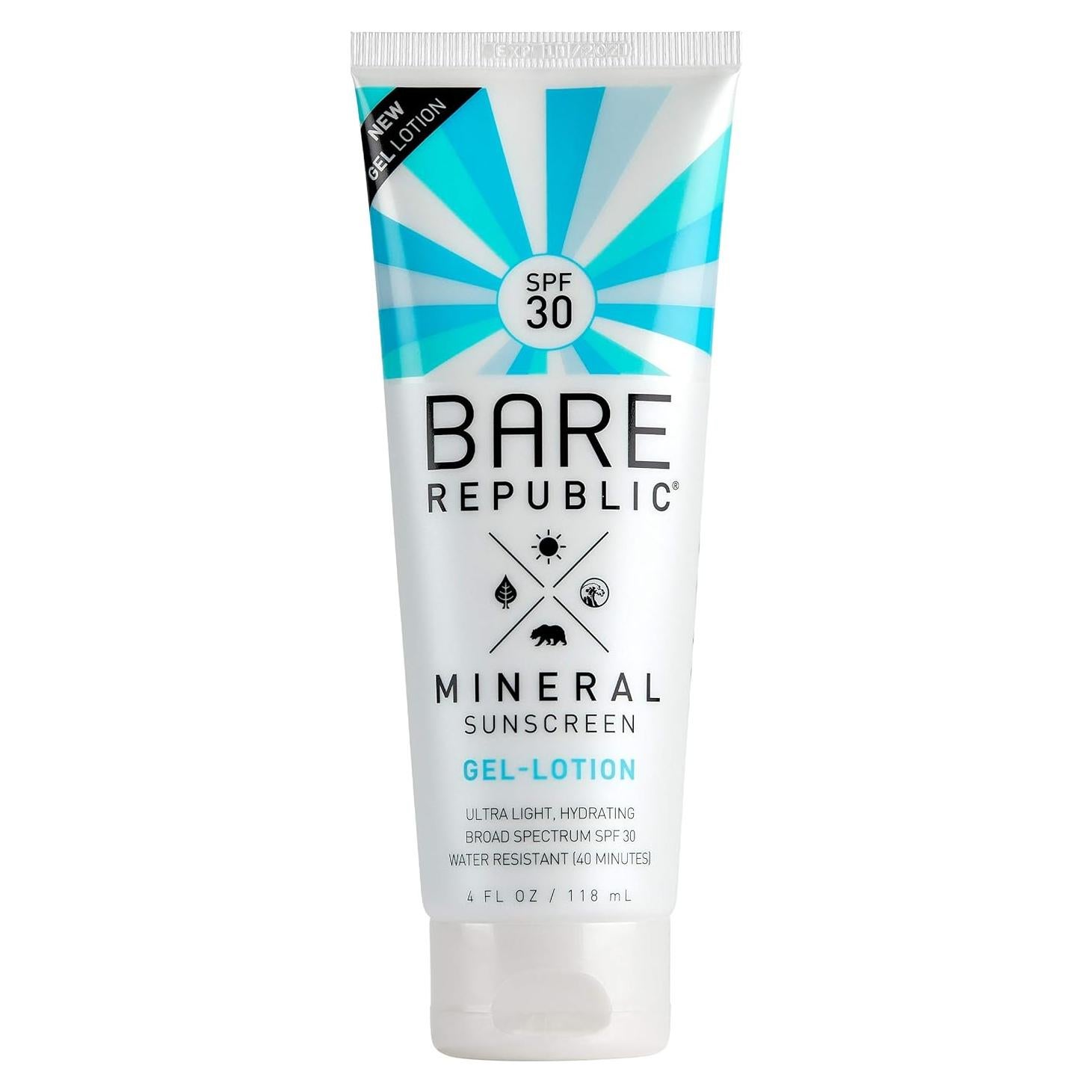 Protector Solar Mineral en Gel Bare Republic SPF 30 118 ml