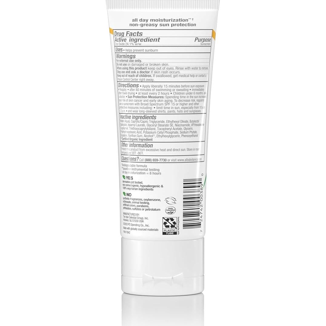Protector Solar Mineral Alba Botanica SPF 30 Sin Fragancia 85 g
