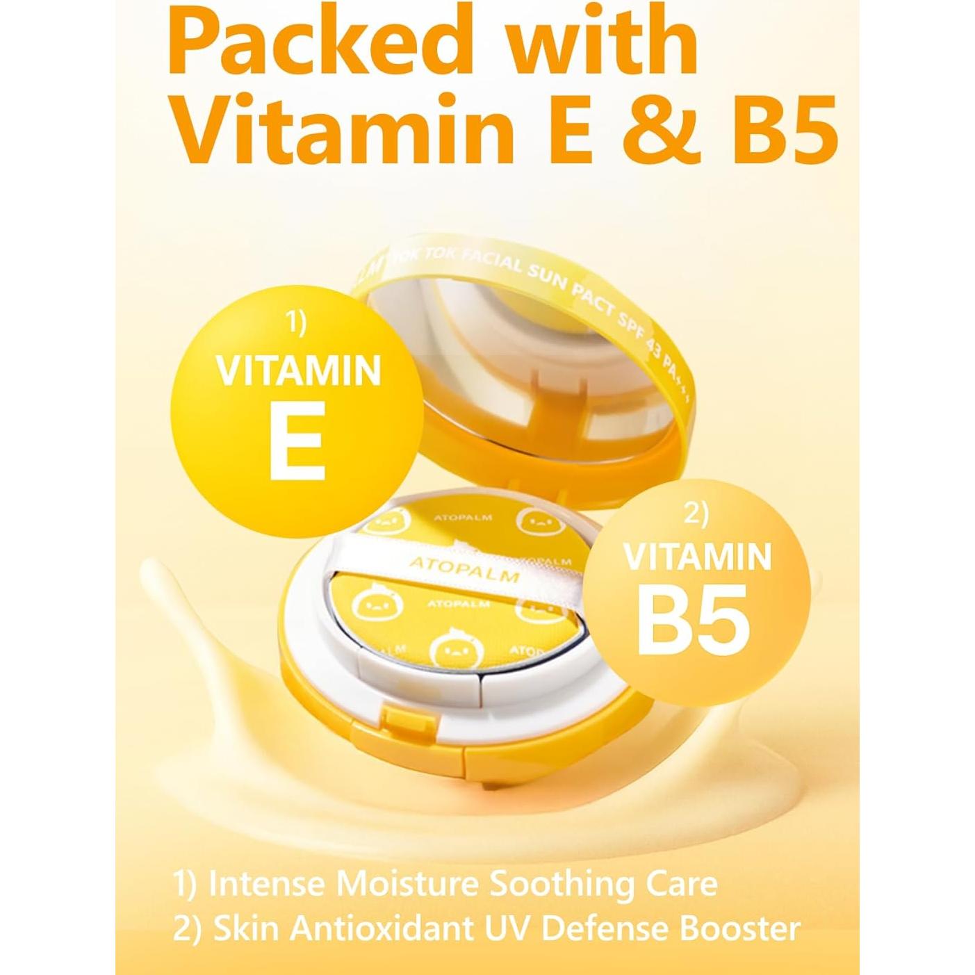 ATOPALM Tok Tok Pacto Solar Facial SPF43 PA+++ 15g