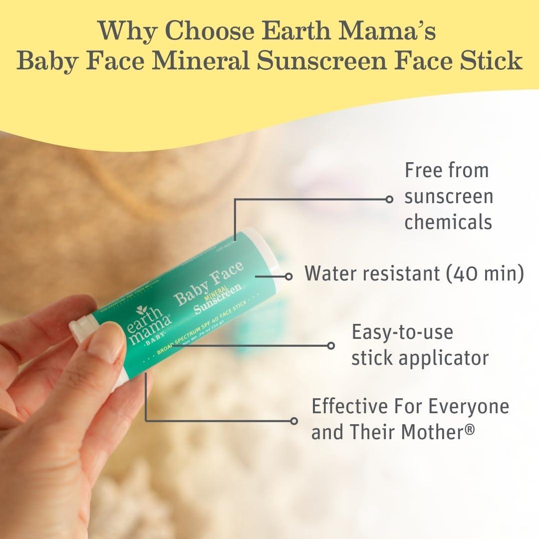 Protector Solar Mineral Baby Face Earth Mama SPF 40 - 21g