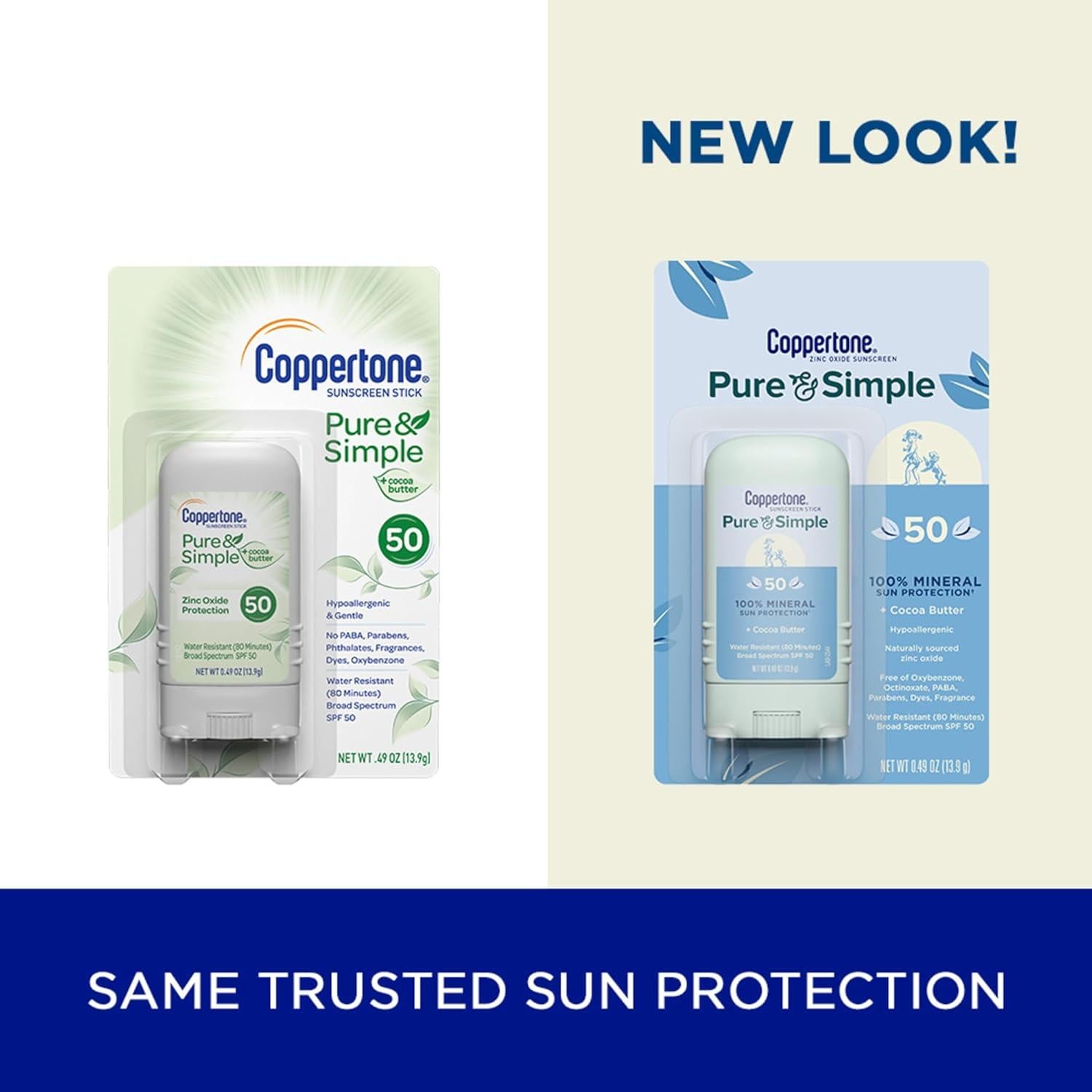 Protector Solar Coppertone Puro y Simple SPF 50 - 13.9 g