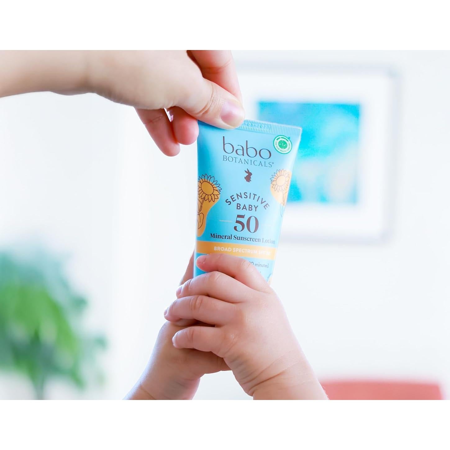 Loción Solar Mineral Babo Botanicals SPF50 Piel Sensible