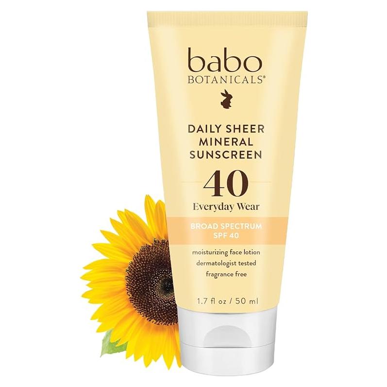 Loción Solar Mineral Diaria Babo Botanicals SPF40 - 50ml