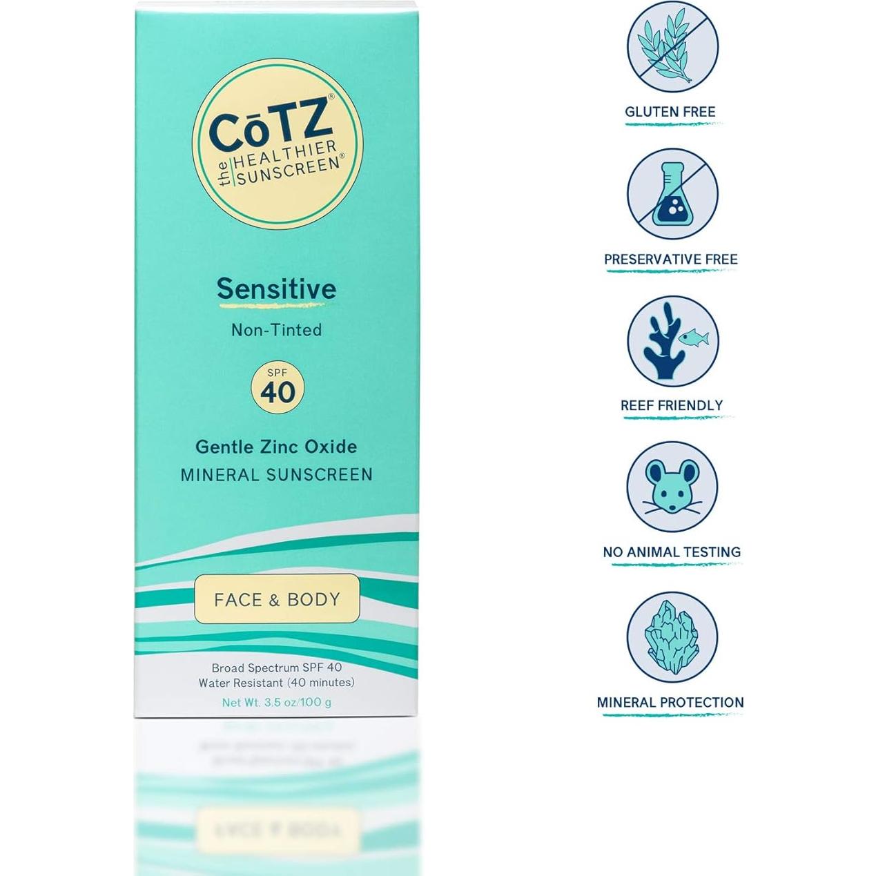 Protector Solar Mineral COTZ SPF 40 100 g para Cuerpo y Cara